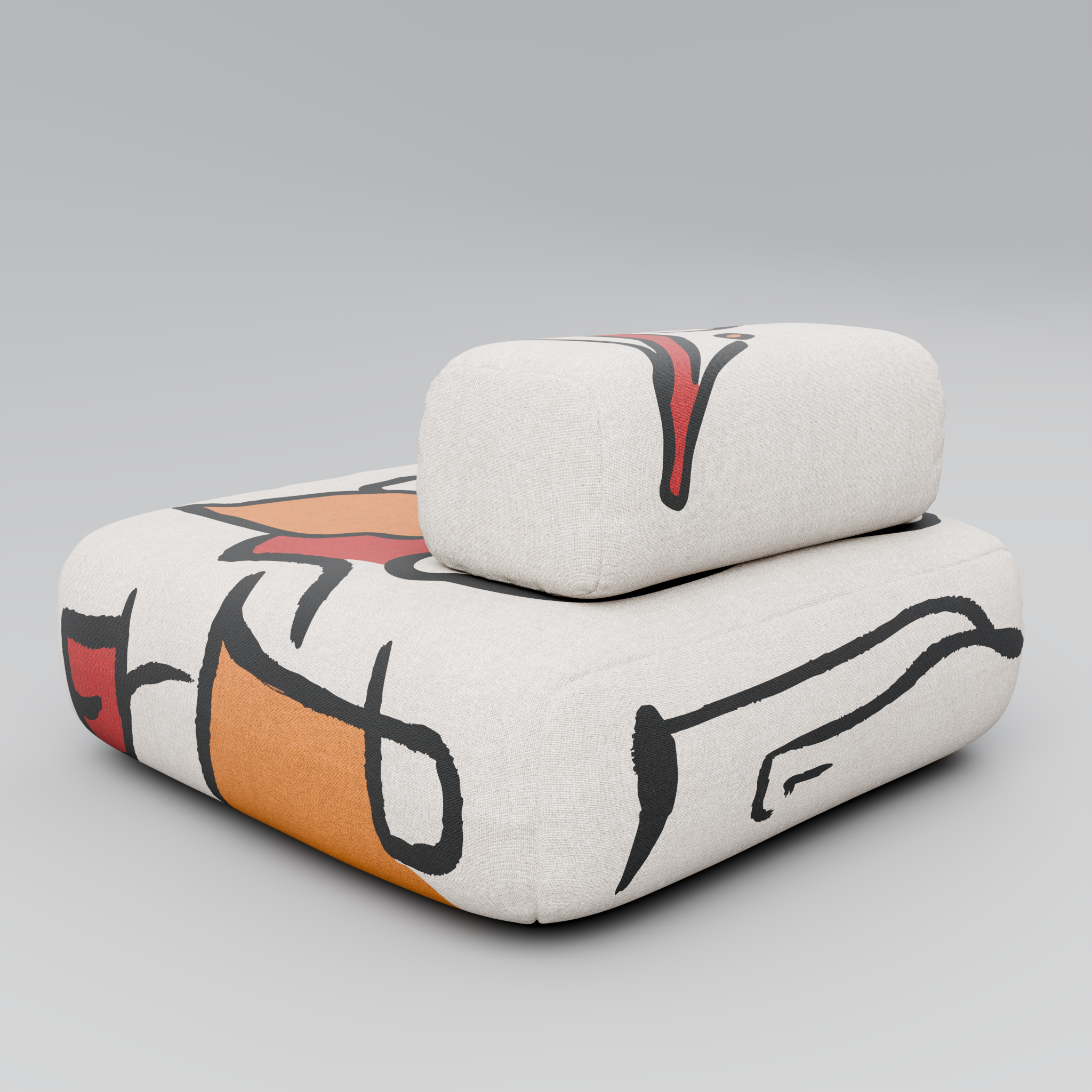 Vandal Modular Armchair: A Minimalist Canvas for Self-Expression