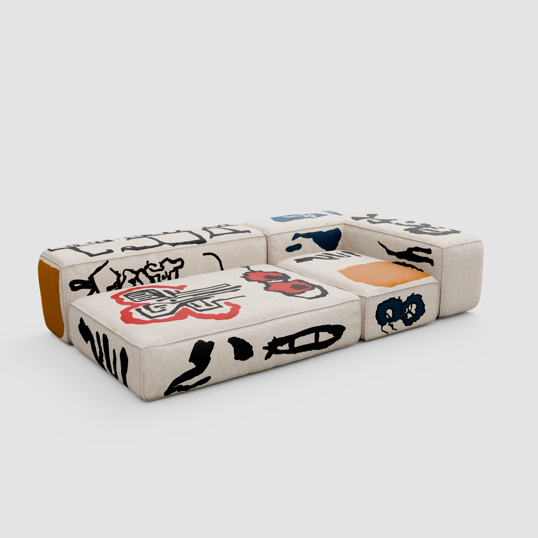 RAW CODE Chaise Sofa (Duo): Urban Relaxation for Two