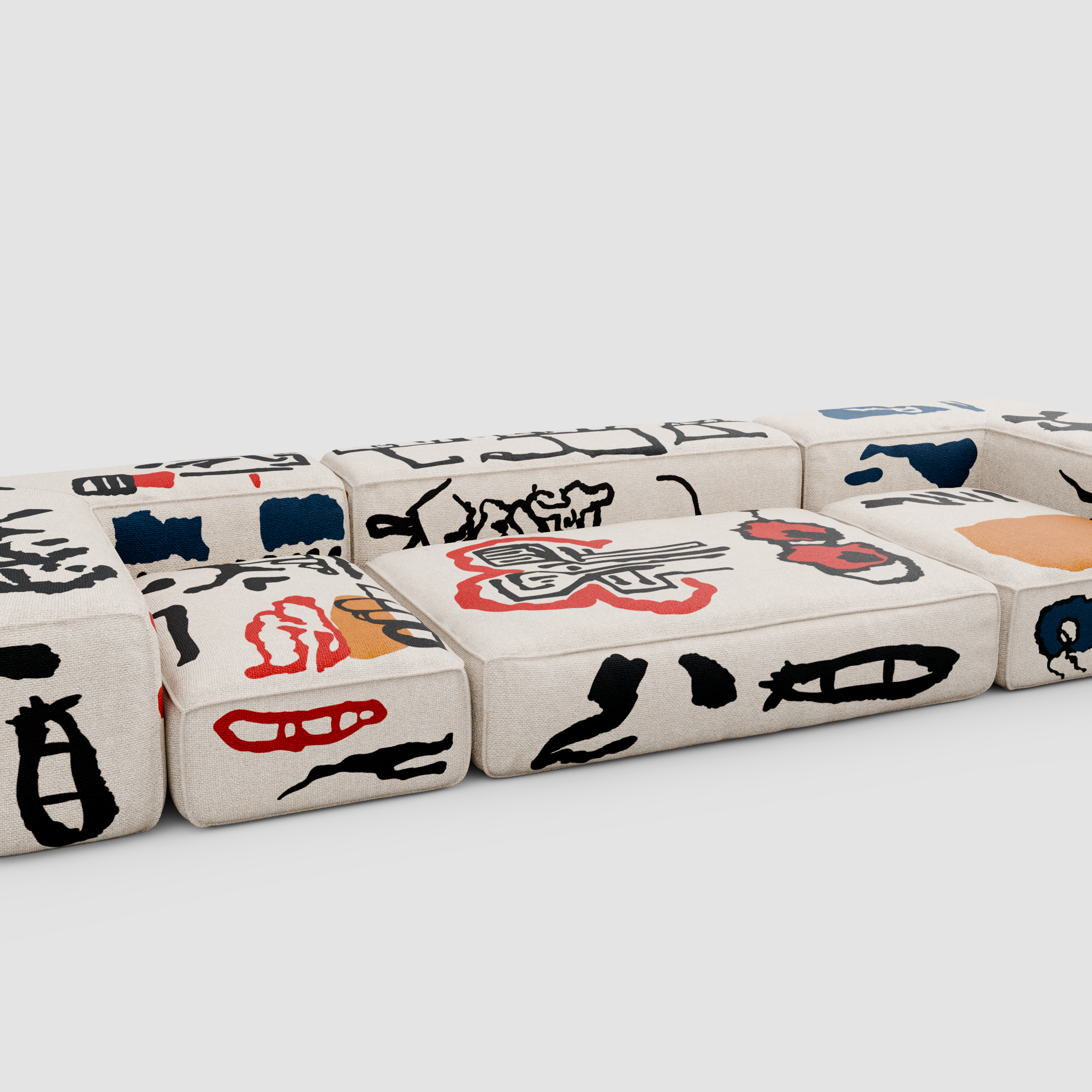 RAW CODE Linear Sofa (Trio): Urban Perspective