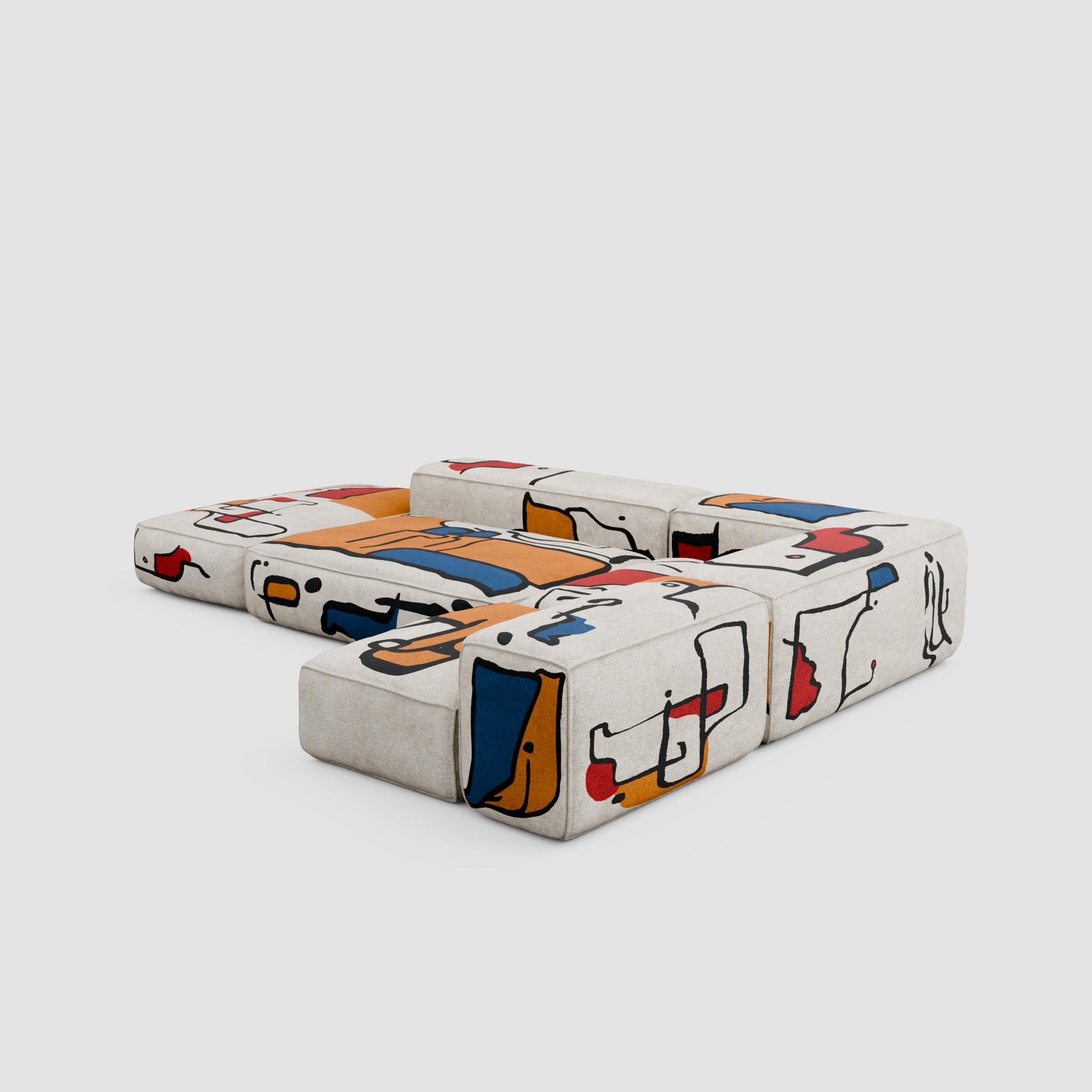 RAW JOY Modular Sofa: Architecture of the Urban Canvas
