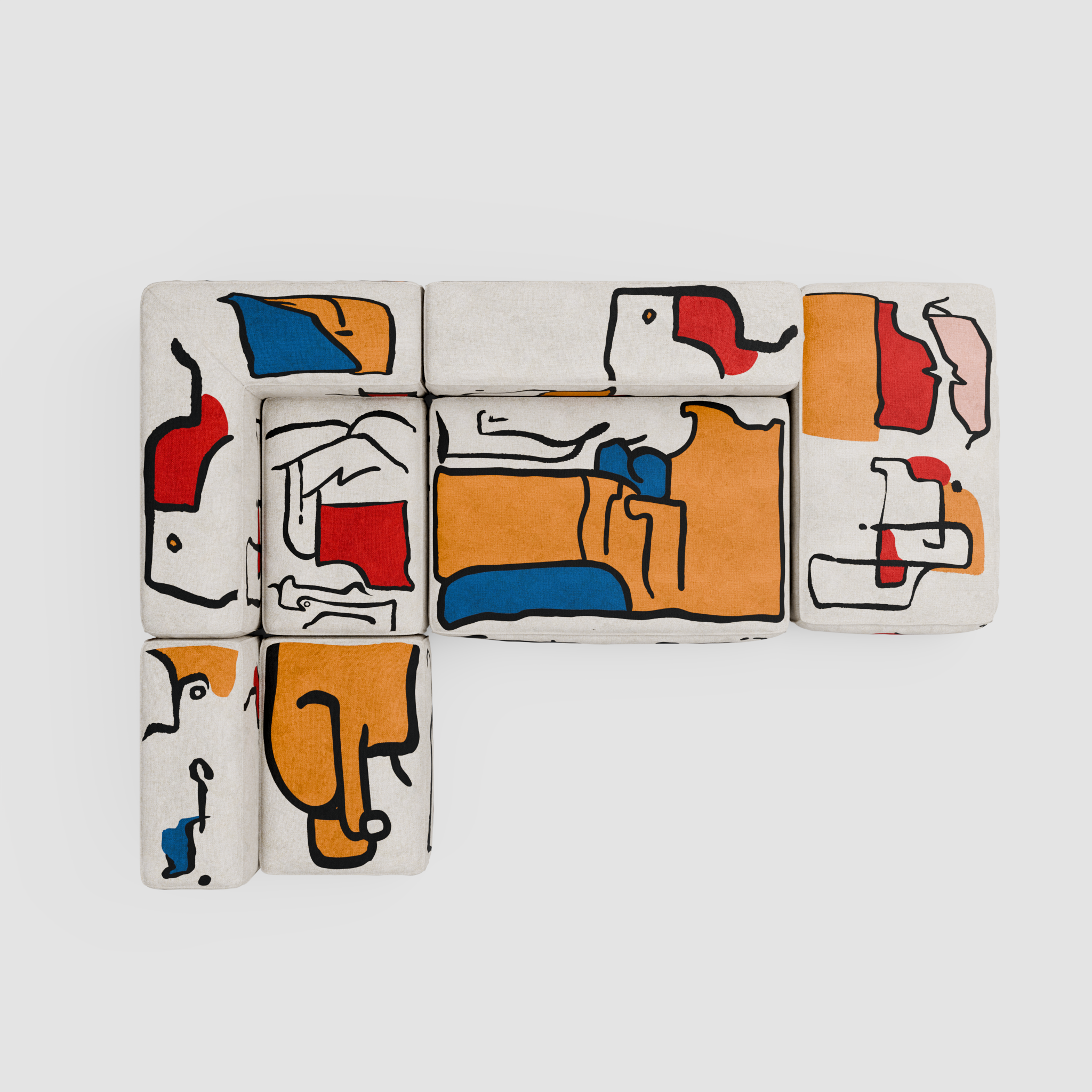 RAW JOY Modular Sofa: Architecture of the Urban Canvas