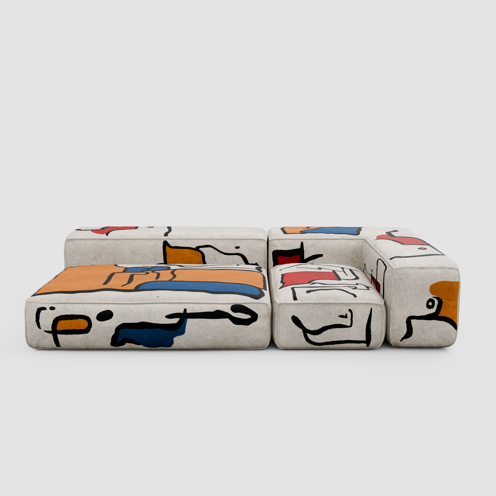 RAW JOY Chaise Sofa (Duo): Urban Relaxation for Two