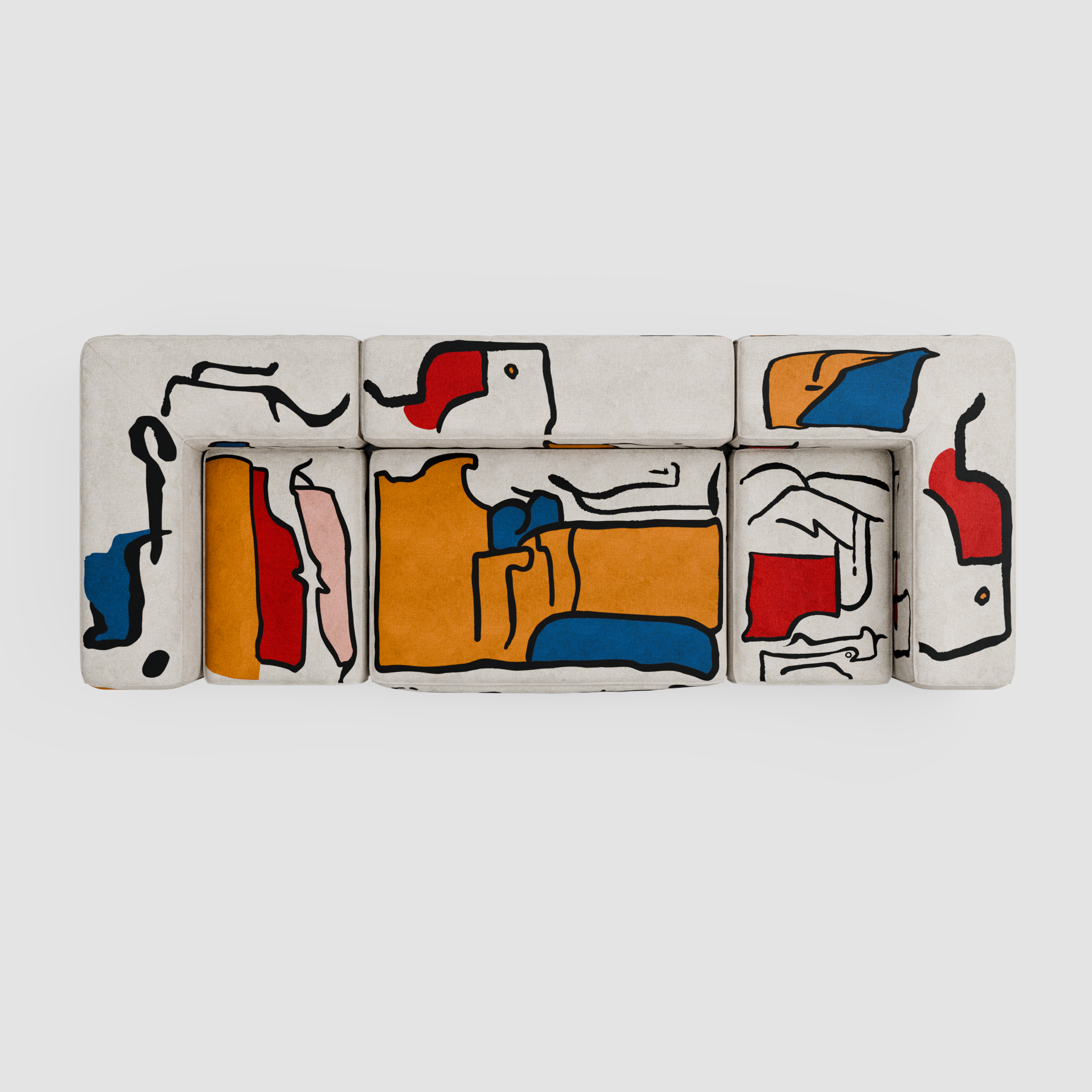 RAW JOY Linear Sofa (Trio): Urban Perspective