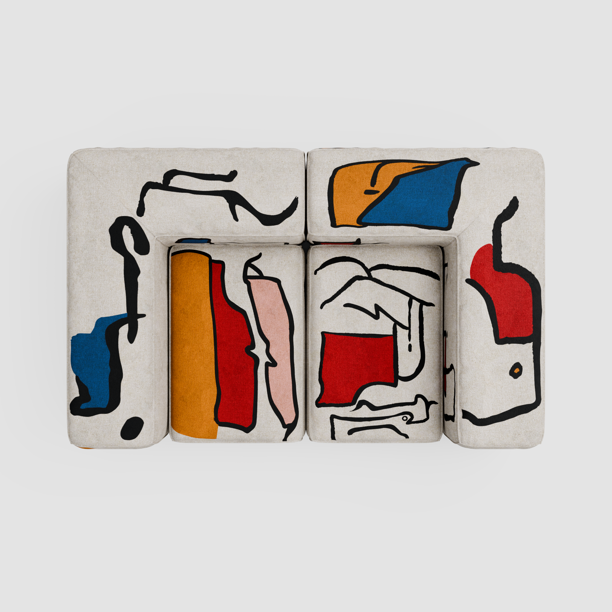 RAW JOY Sofa (Tête-à-Tête): A Dialogue of Forms