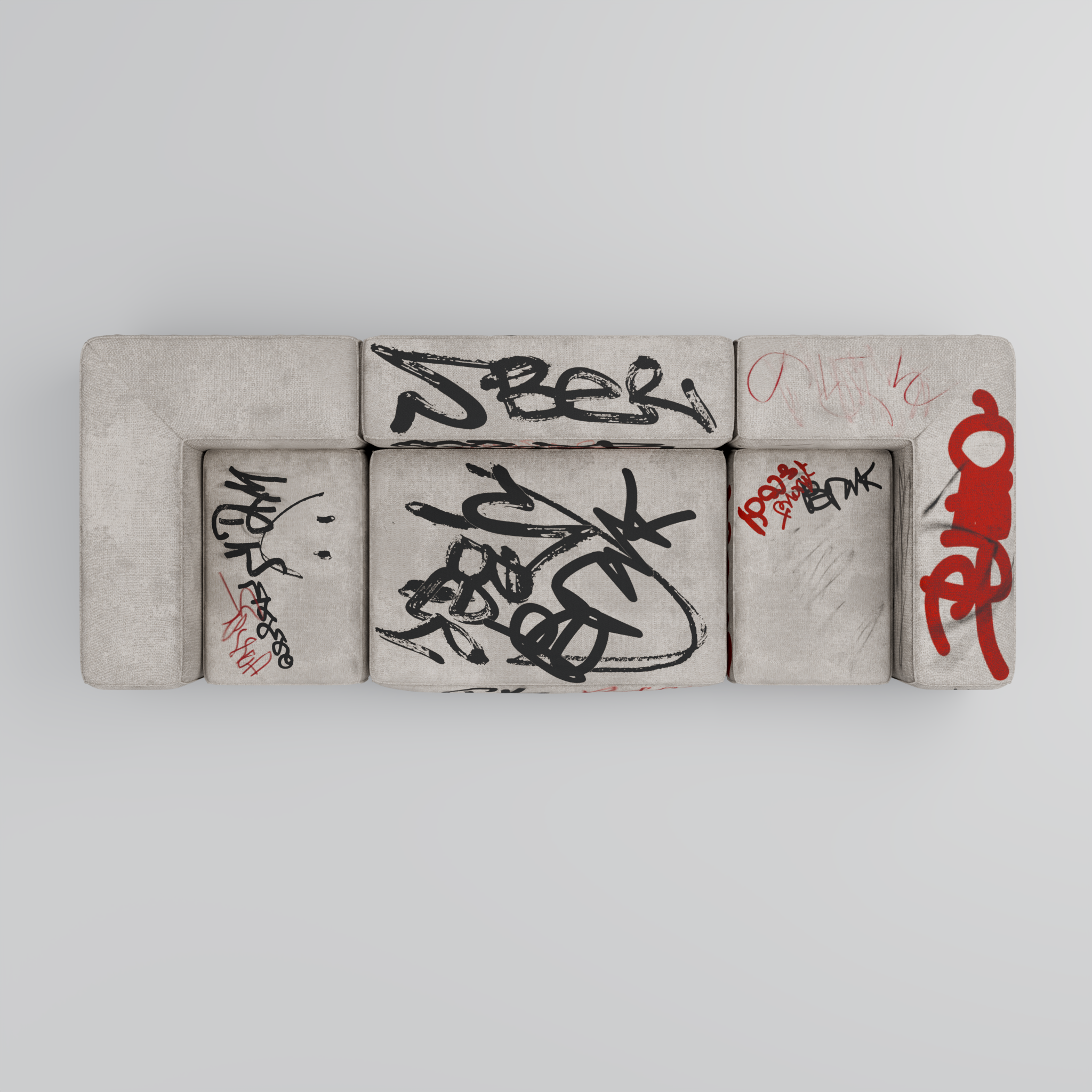 RAW Linear Sofa (Trio): Urban Perspective
