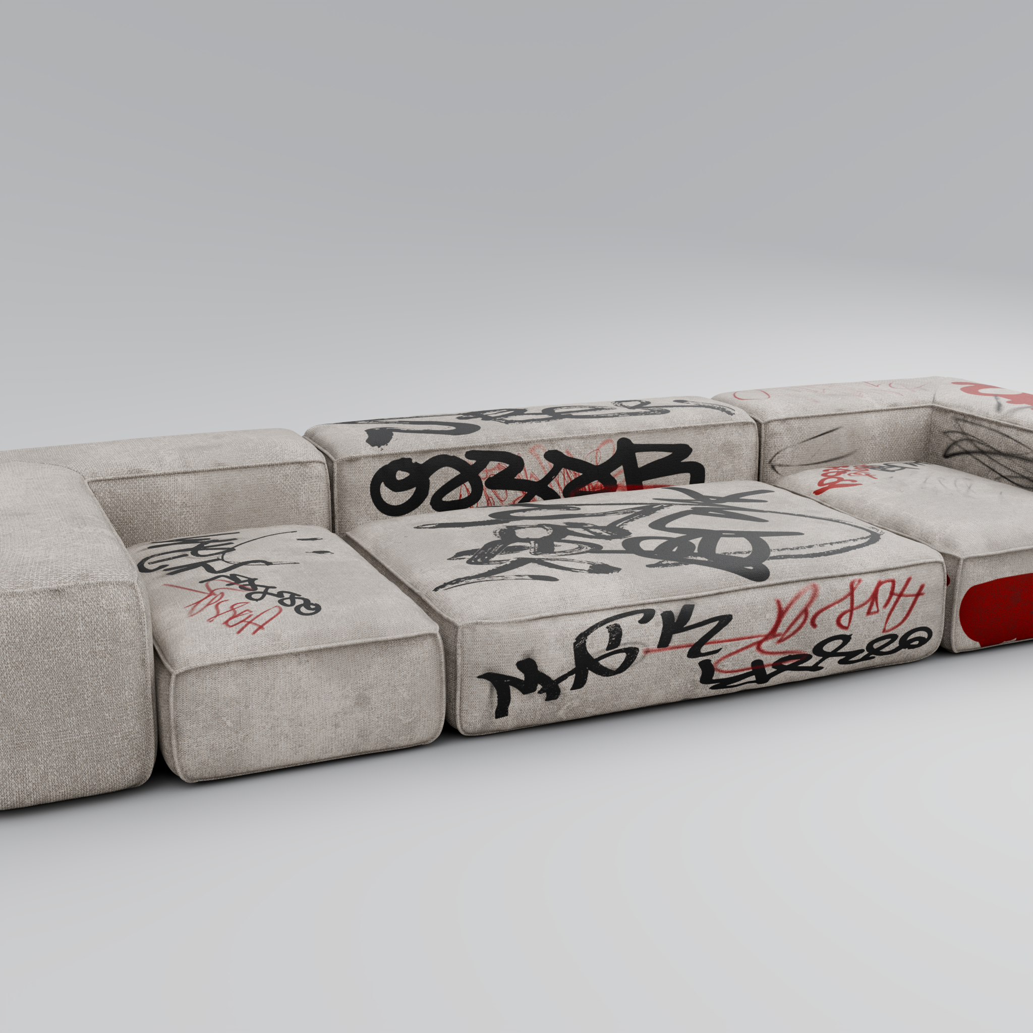 RAW Linear Sofa (Trio): Urban Perspective
