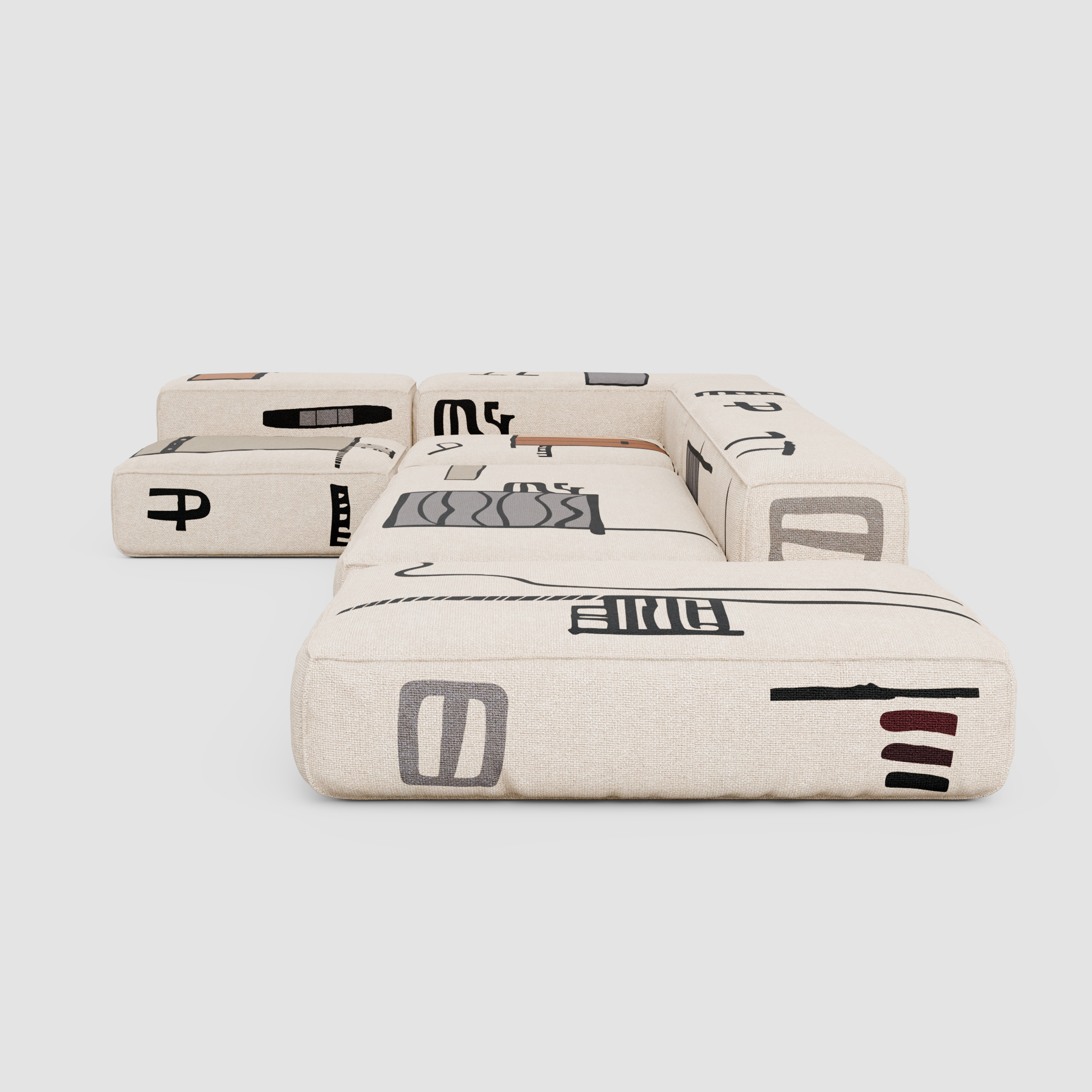RAW SKETCH Modular Sofa: Architecture of the Urban Canvas