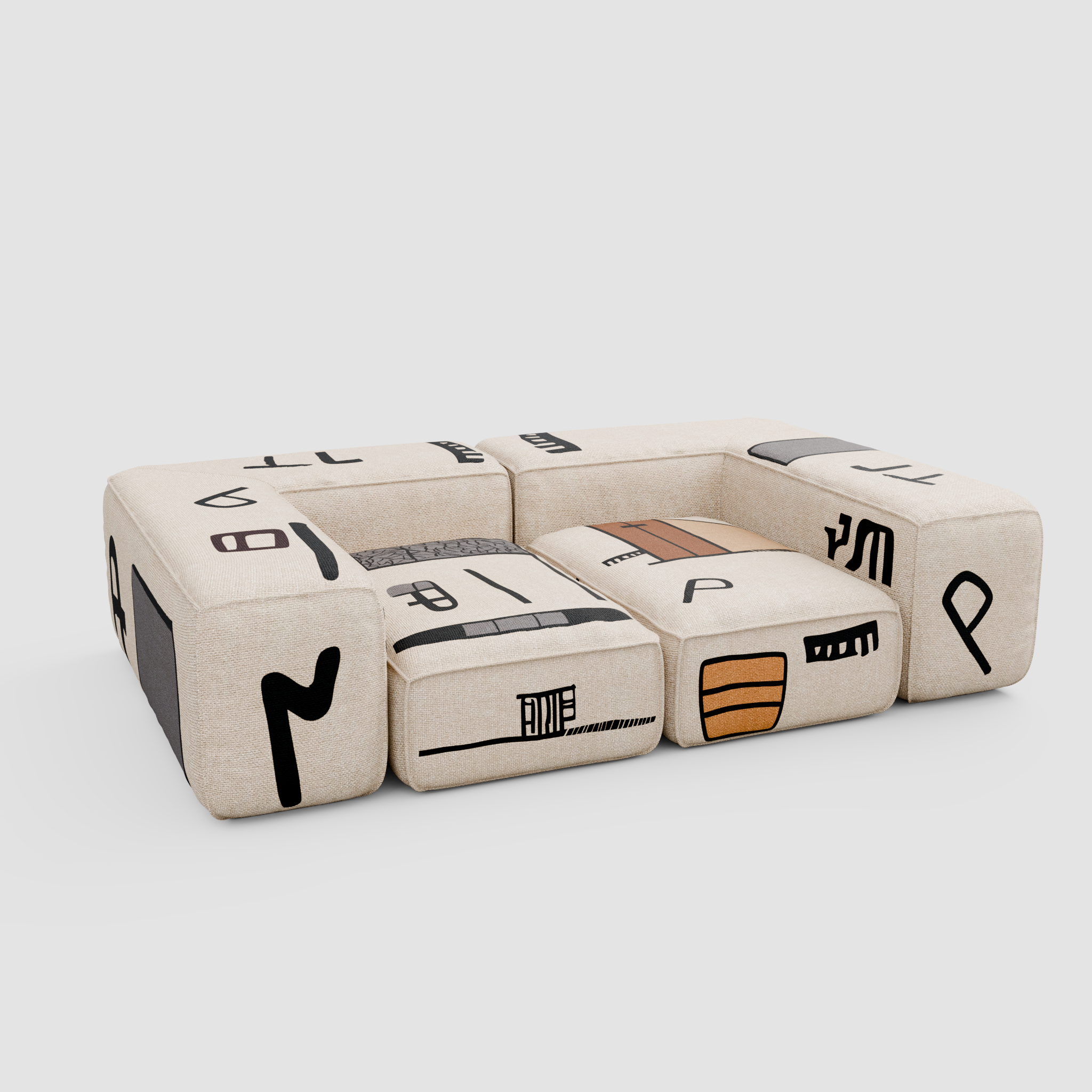 RAW SKETCH Sofa (Tête-à-Tête): A Dialogue of Forms