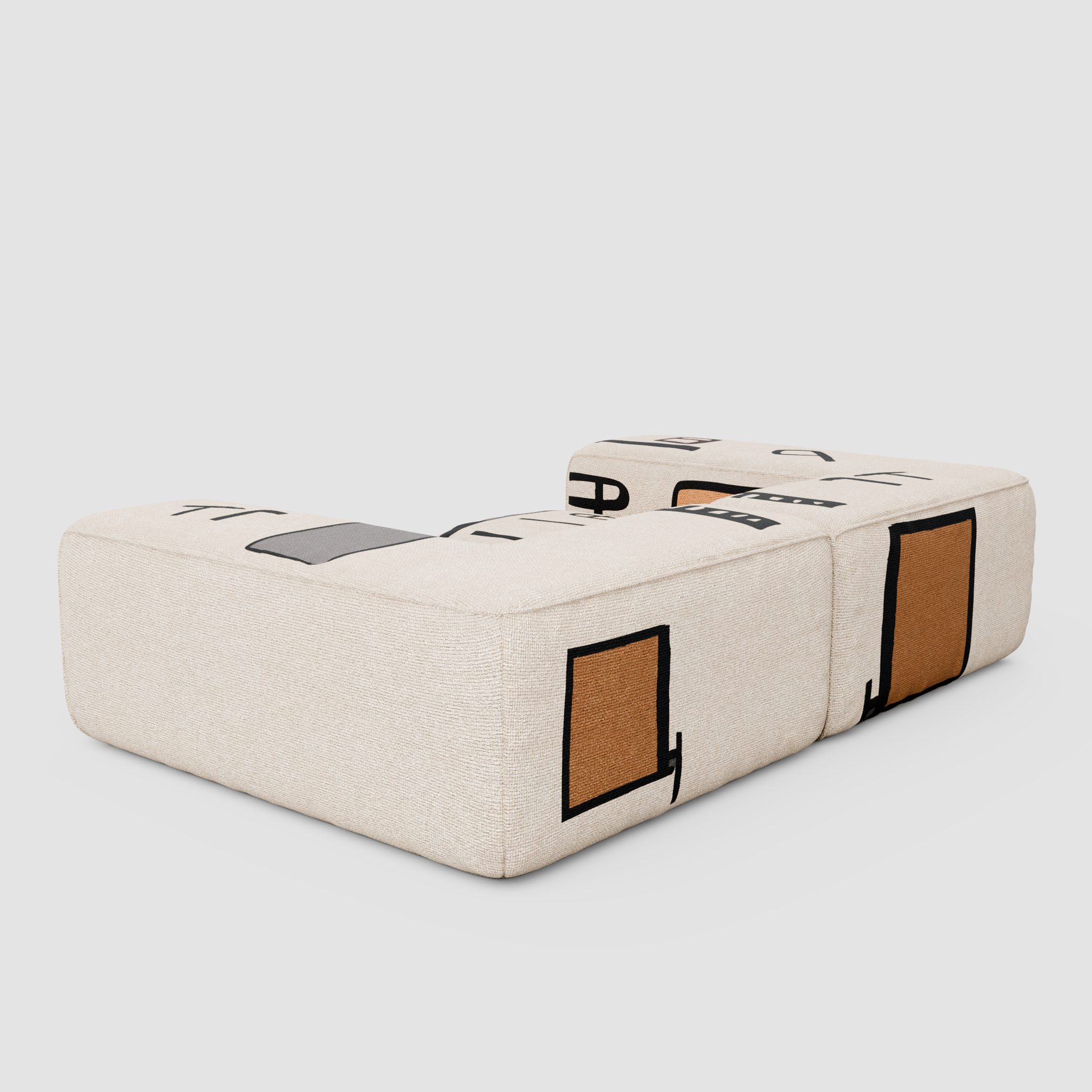 RAW SKETCH Sofa (Tête-à-Tête): A Dialogue of Forms