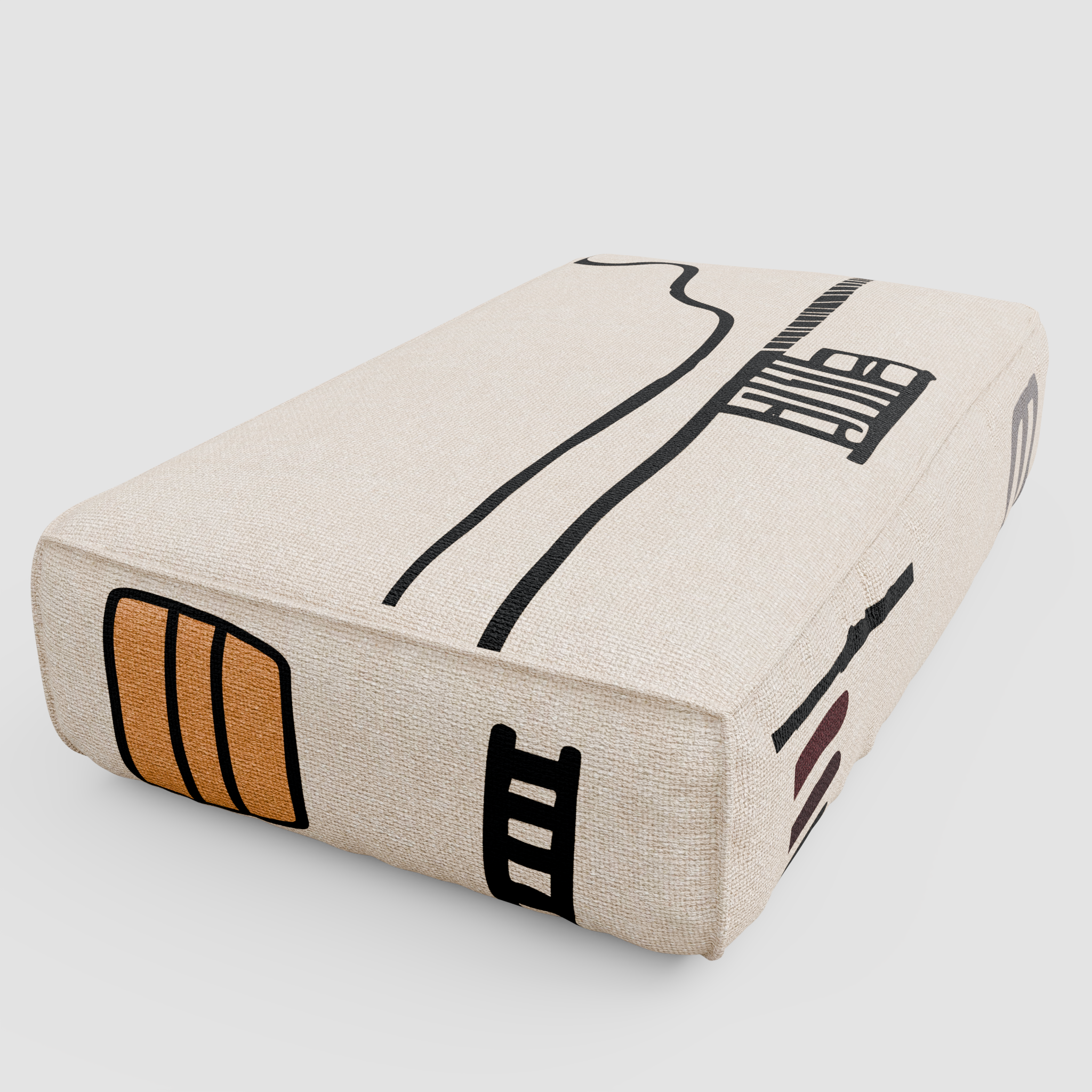 RAW SKETCH Pouf: Standalone Art Object