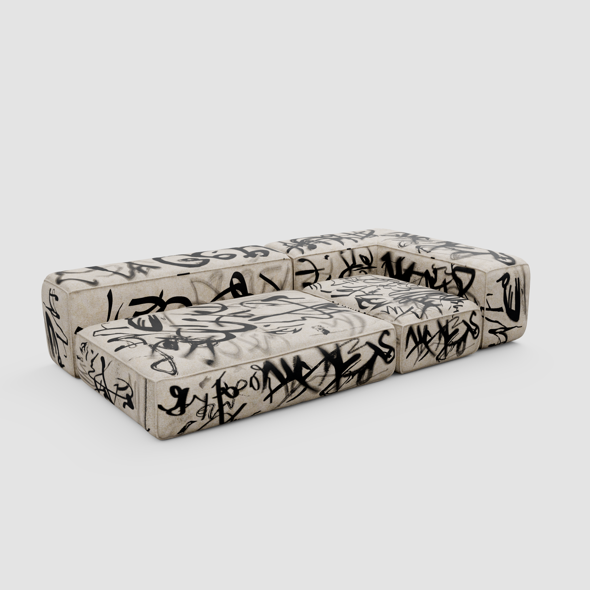 RAW TAG Chaise Sofa (Duo): Urban Relaxation for Two