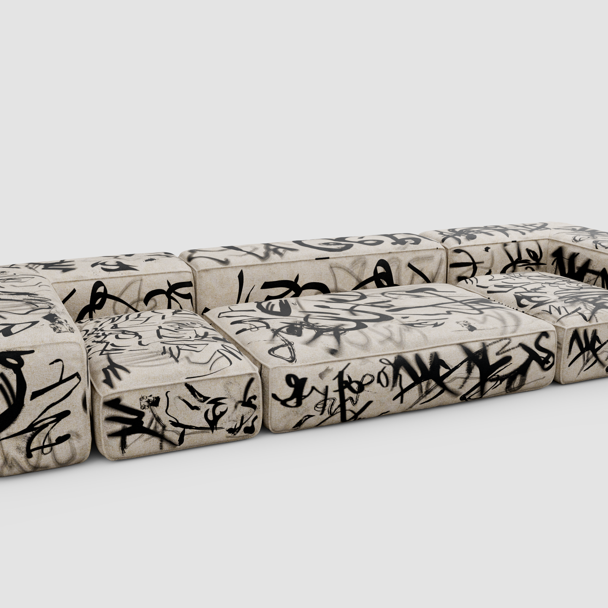 RAW TAG Linear Sofa (Trio): Urban Perspective