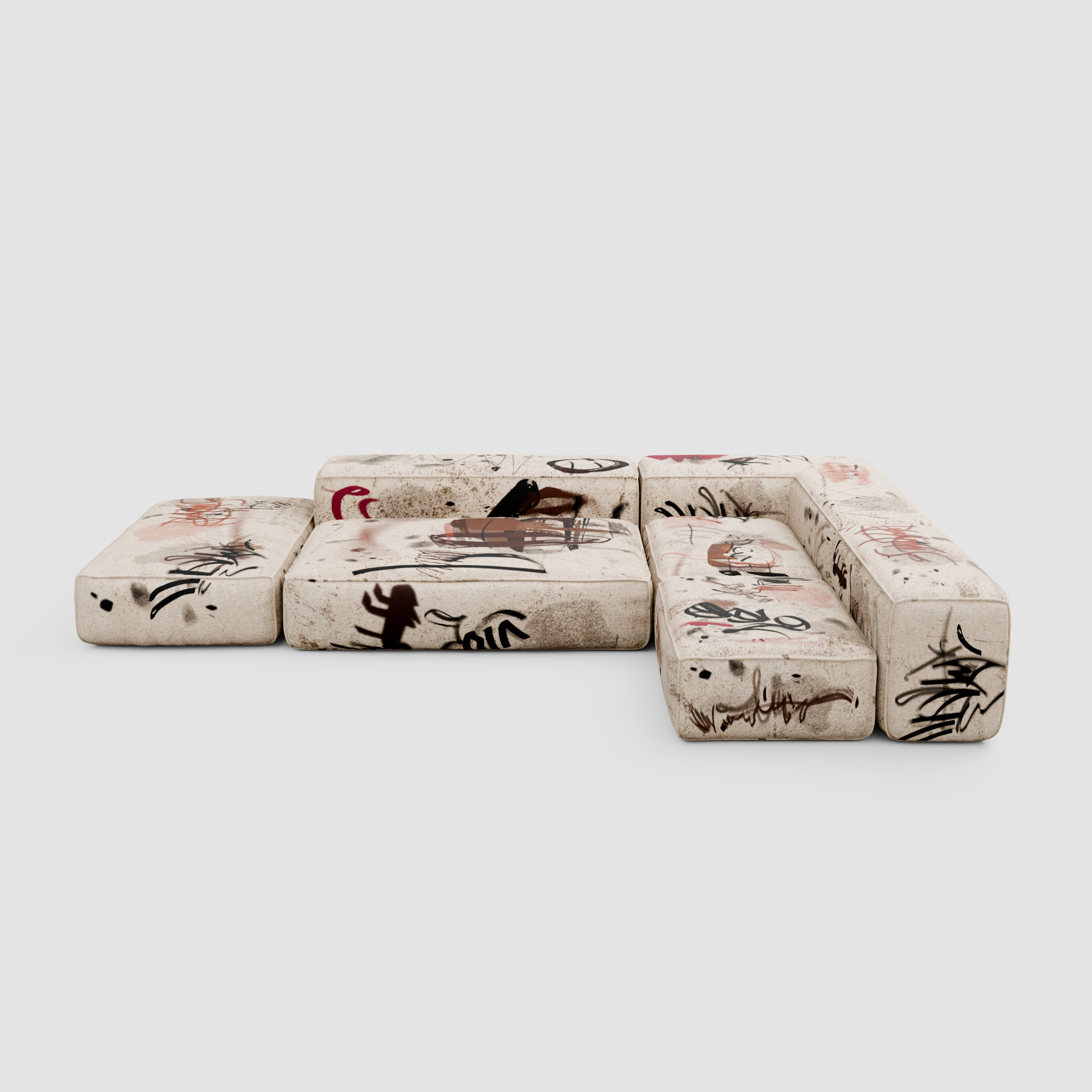 RAW TRACE Modular Sofa: Architecture of the Urban Canvas