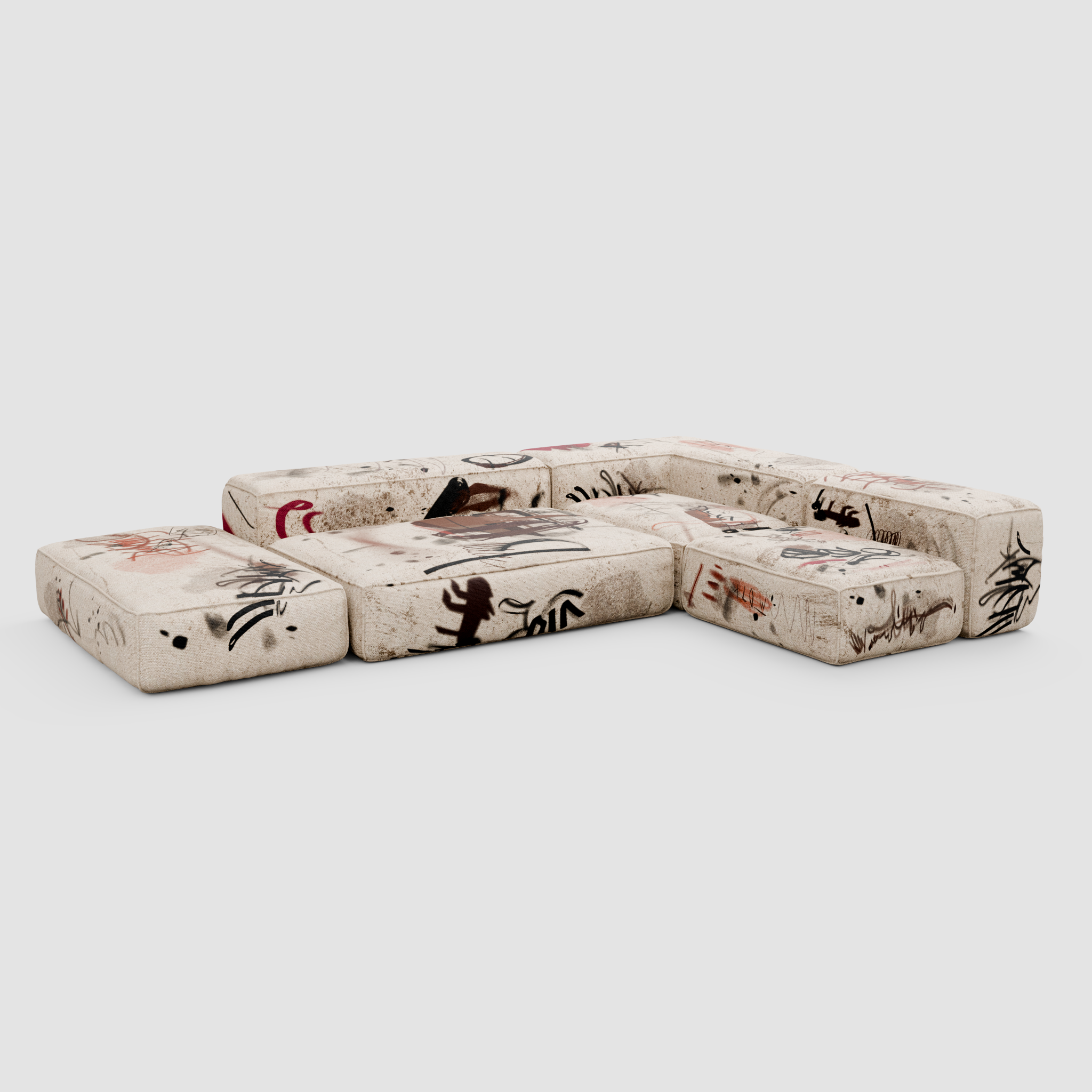 RAW TRACE Modular Sofa: Architecture of the Urban Canvas