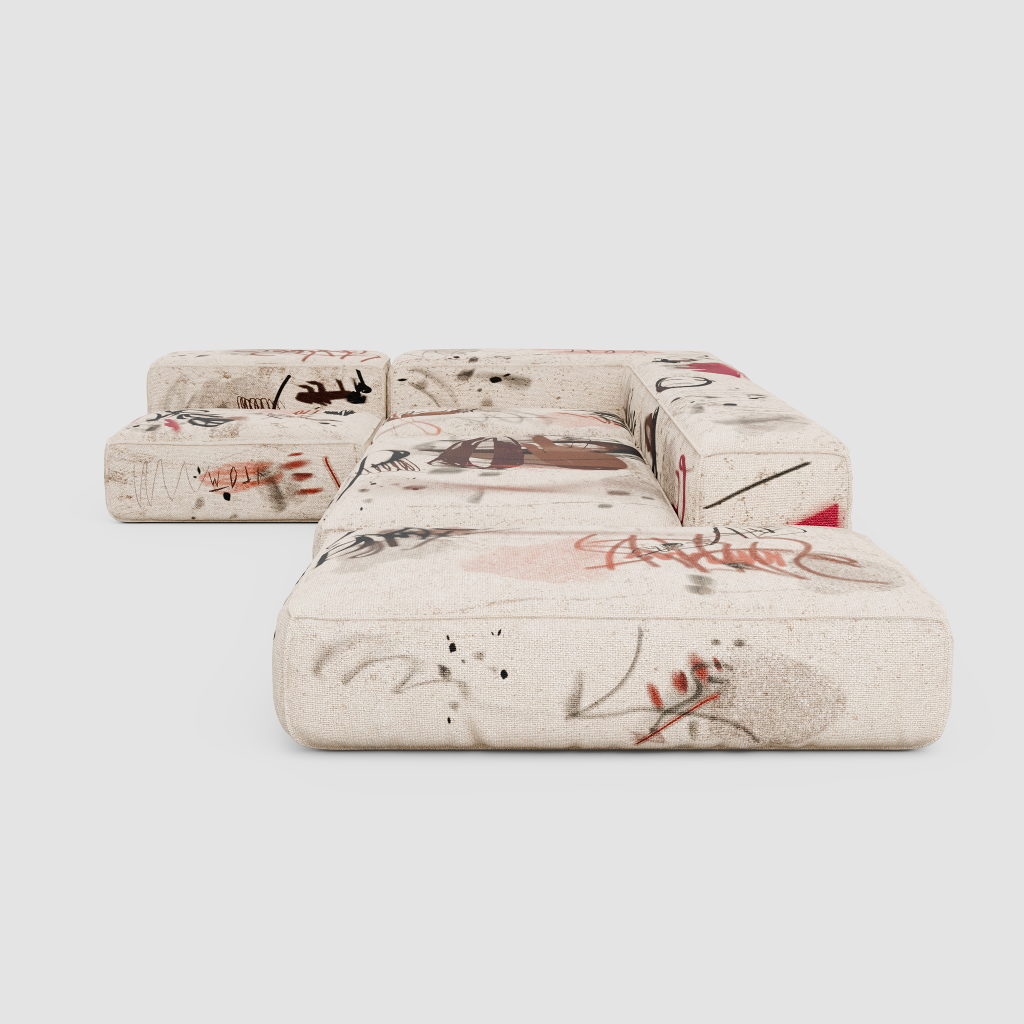 RAW TRACE Modular Sofa: Architecture of the Urban Canvas
