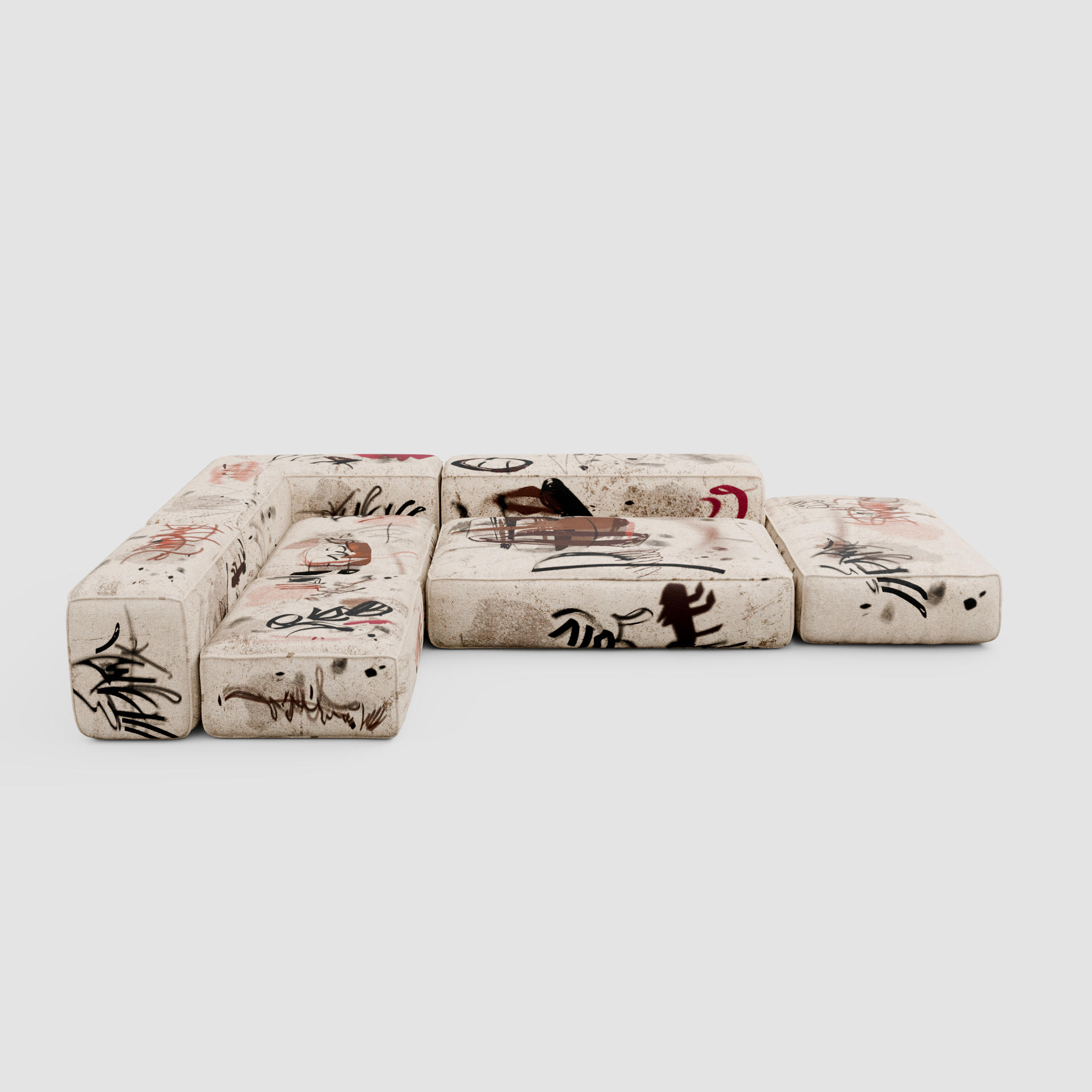 RAW TRACE Modular Sofa: Architecture of the Urban Canvas