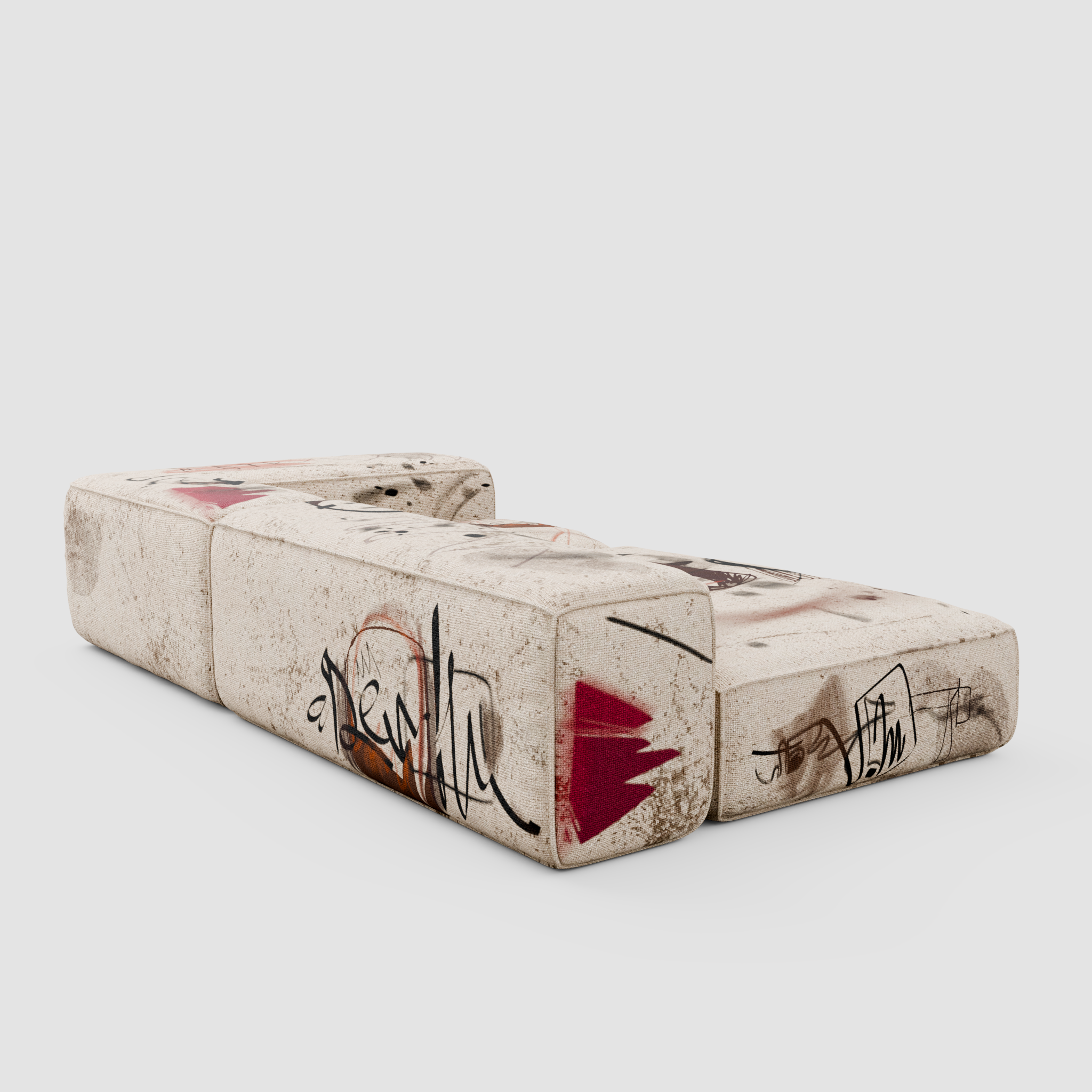 RAW TRACE Chaise Sofa (Duo): Urban Relaxation for Two