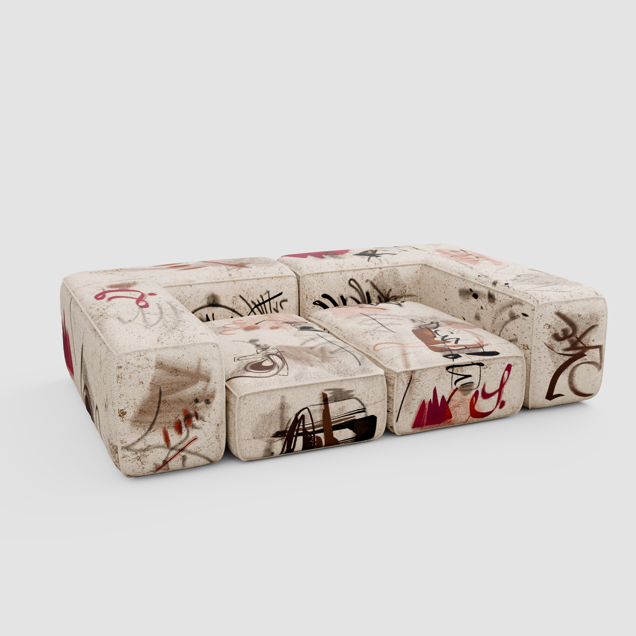 RAW TRACE Sofa (Tête-à-Tête): A Dialogue of Forms
