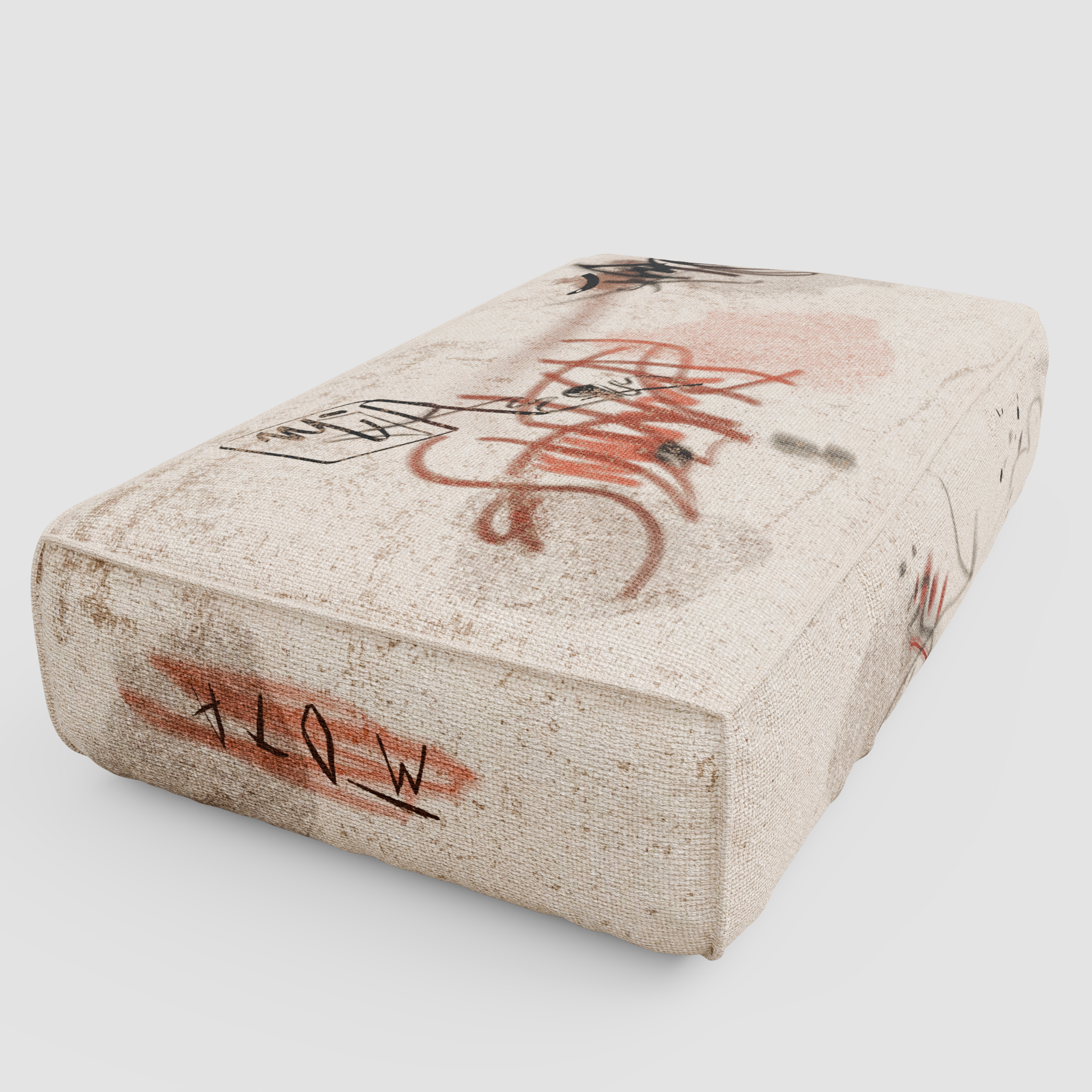 RAW TRACE Pouf: Standalone Art Object