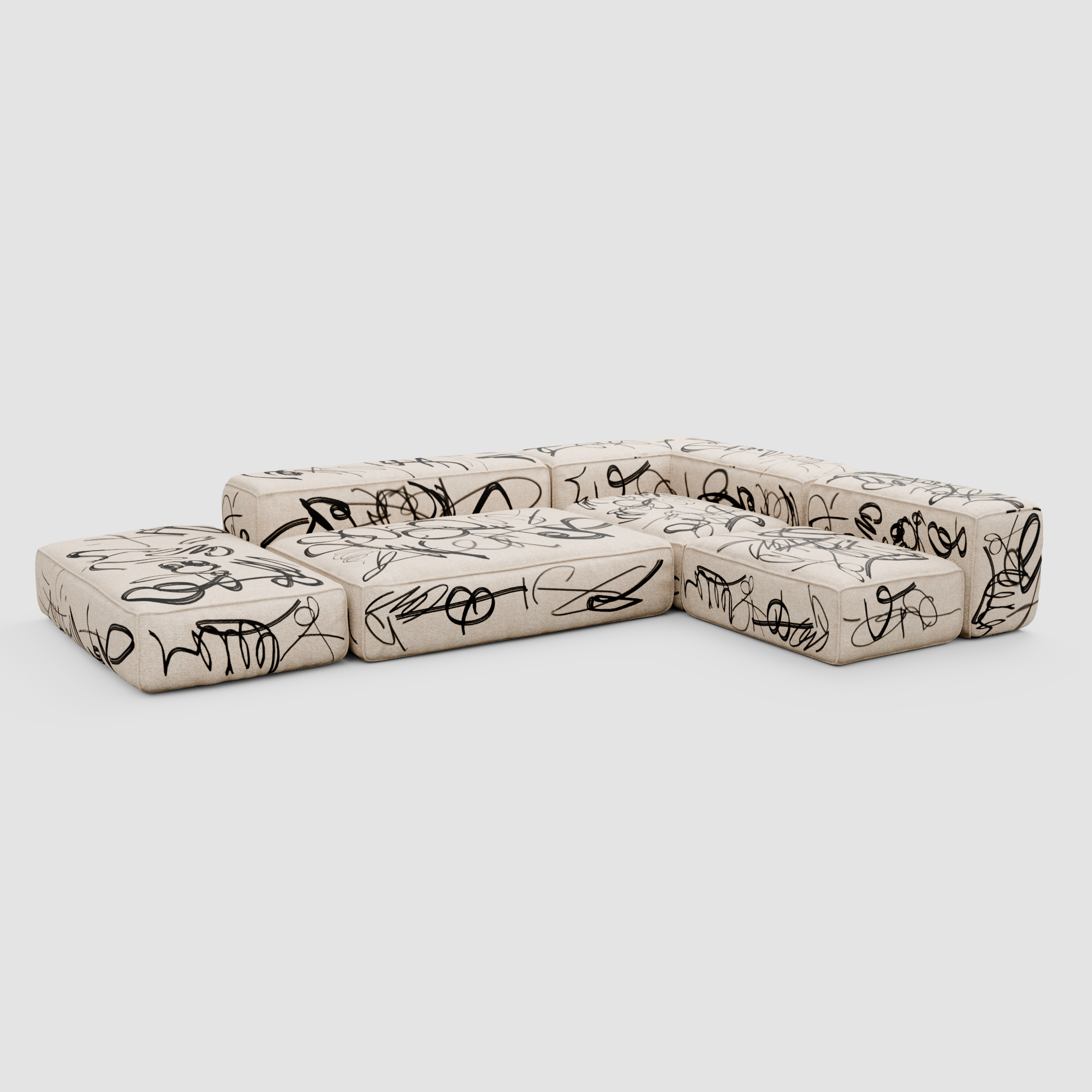 RAW VANDAL Modular Sofa: Architecture of the Urban Canvas