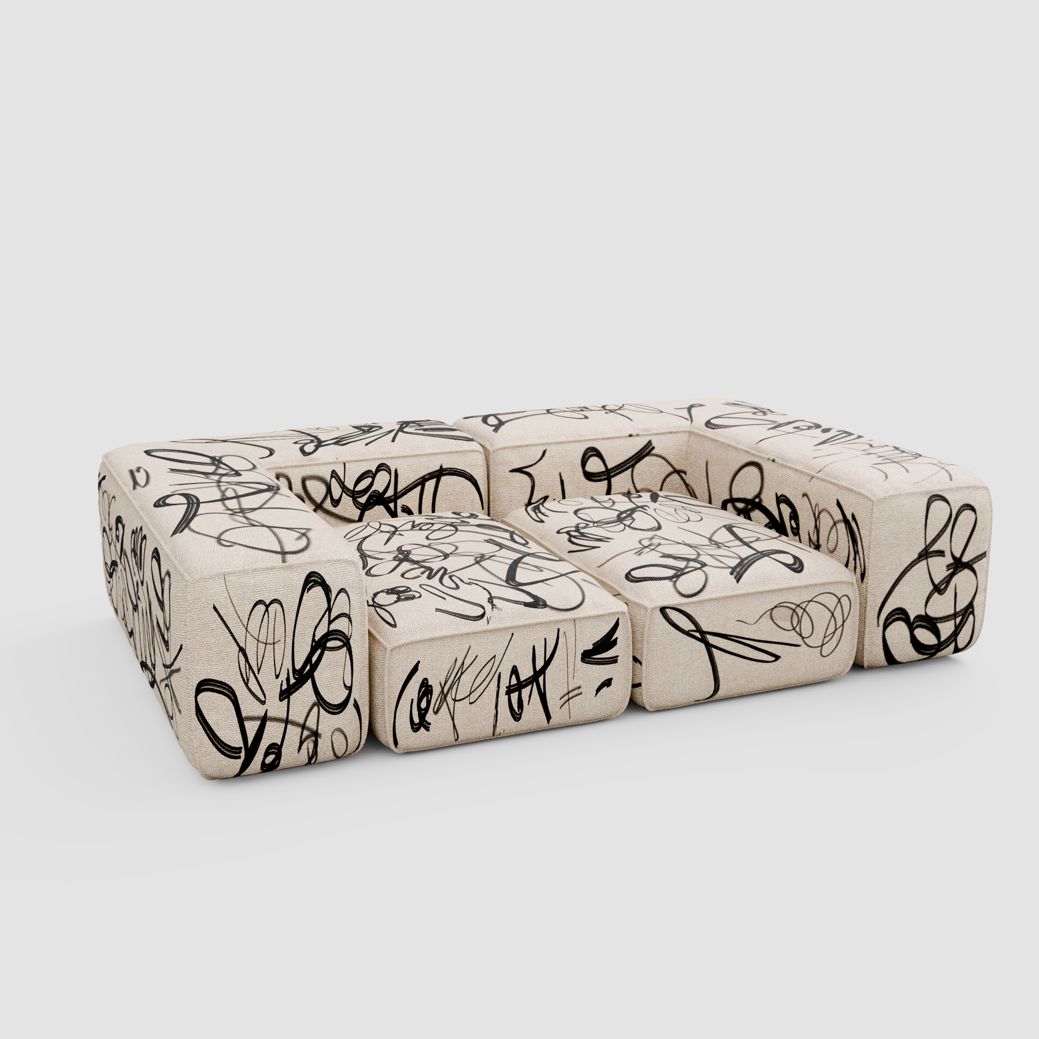RAW VANDAL Sofa (Tête-à-Tête): A Dialogue of Forms