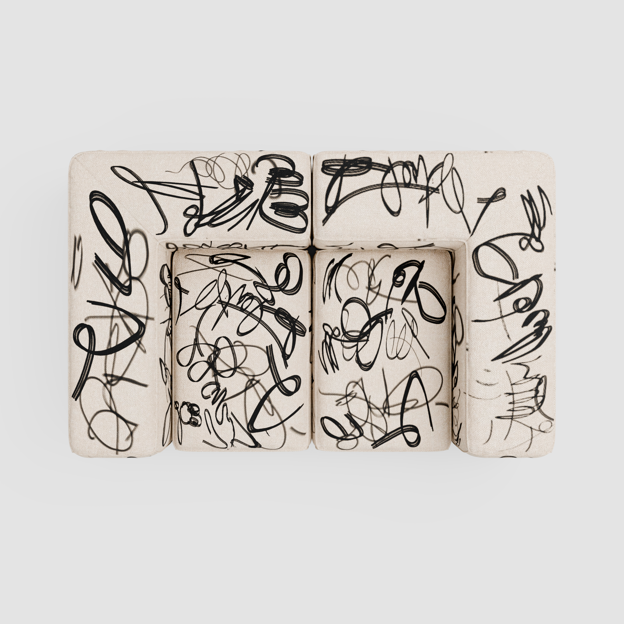 RAW VANDAL Sofa (Tête-à-Tête): A Dialogue of Forms