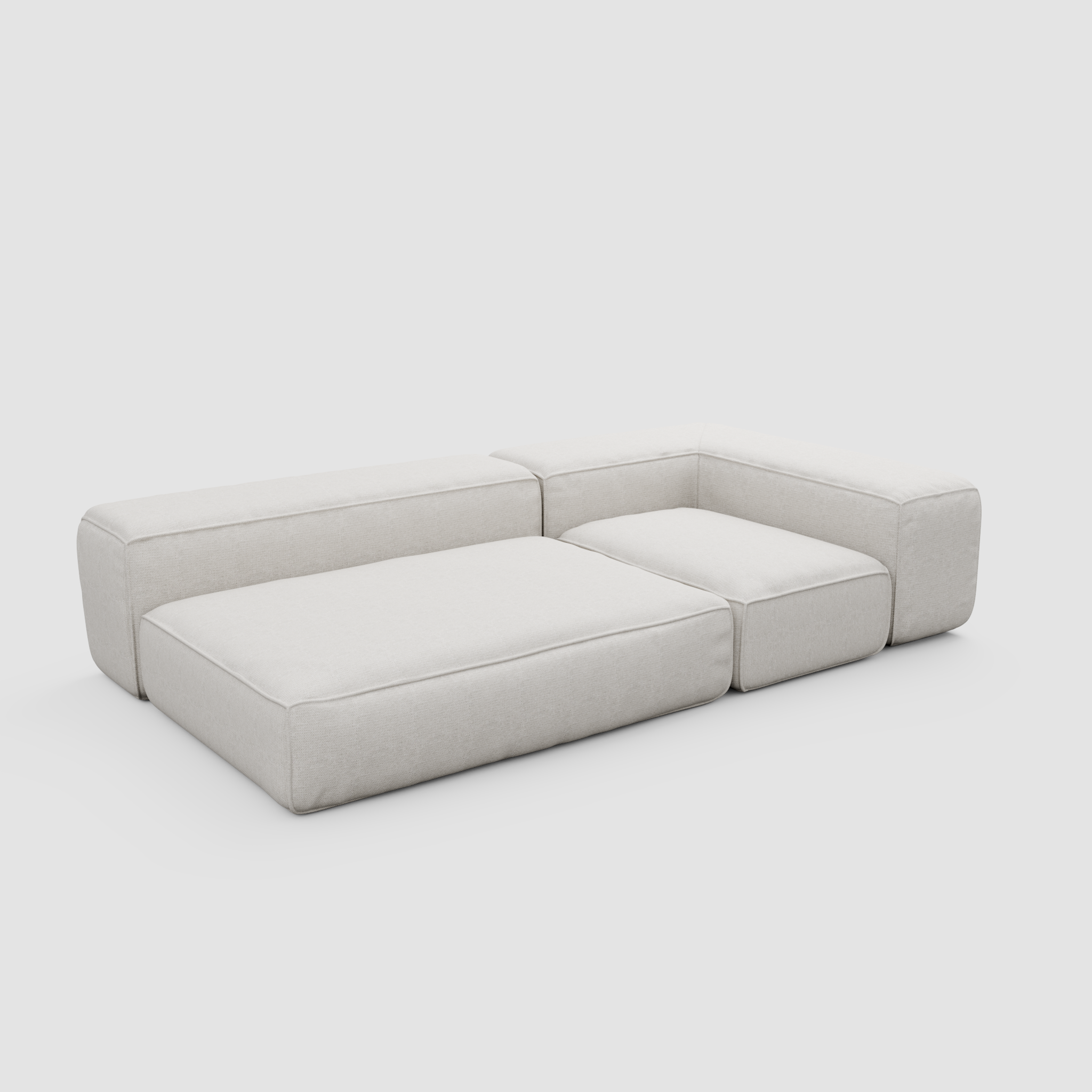 RAW TRACE Chaise Sofa (Duo): Urban Relaxation for Two