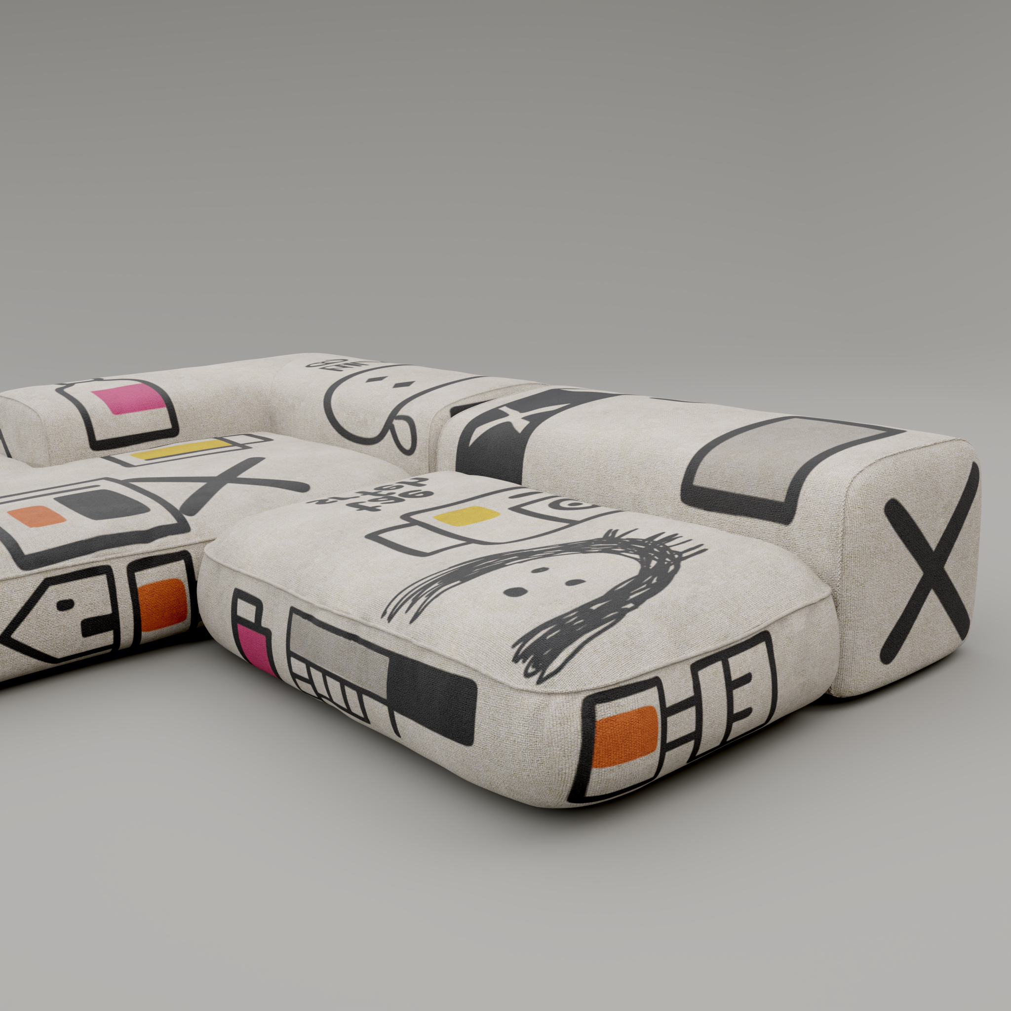 TRACE NOVA Modular Sofa: A Graphic Diary for Your Space