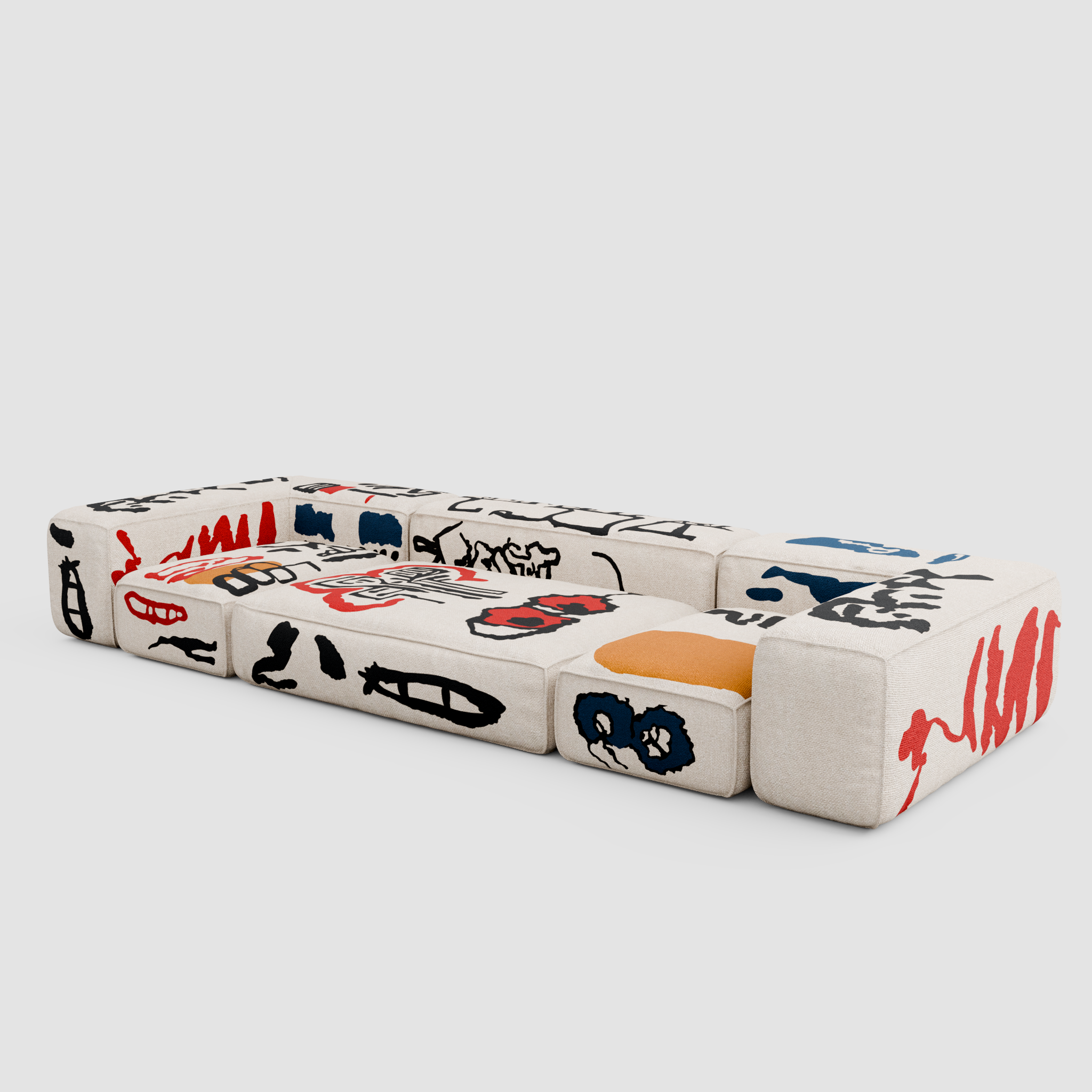 RAW CODE Linear Sofa (Trio): Urban Perspective