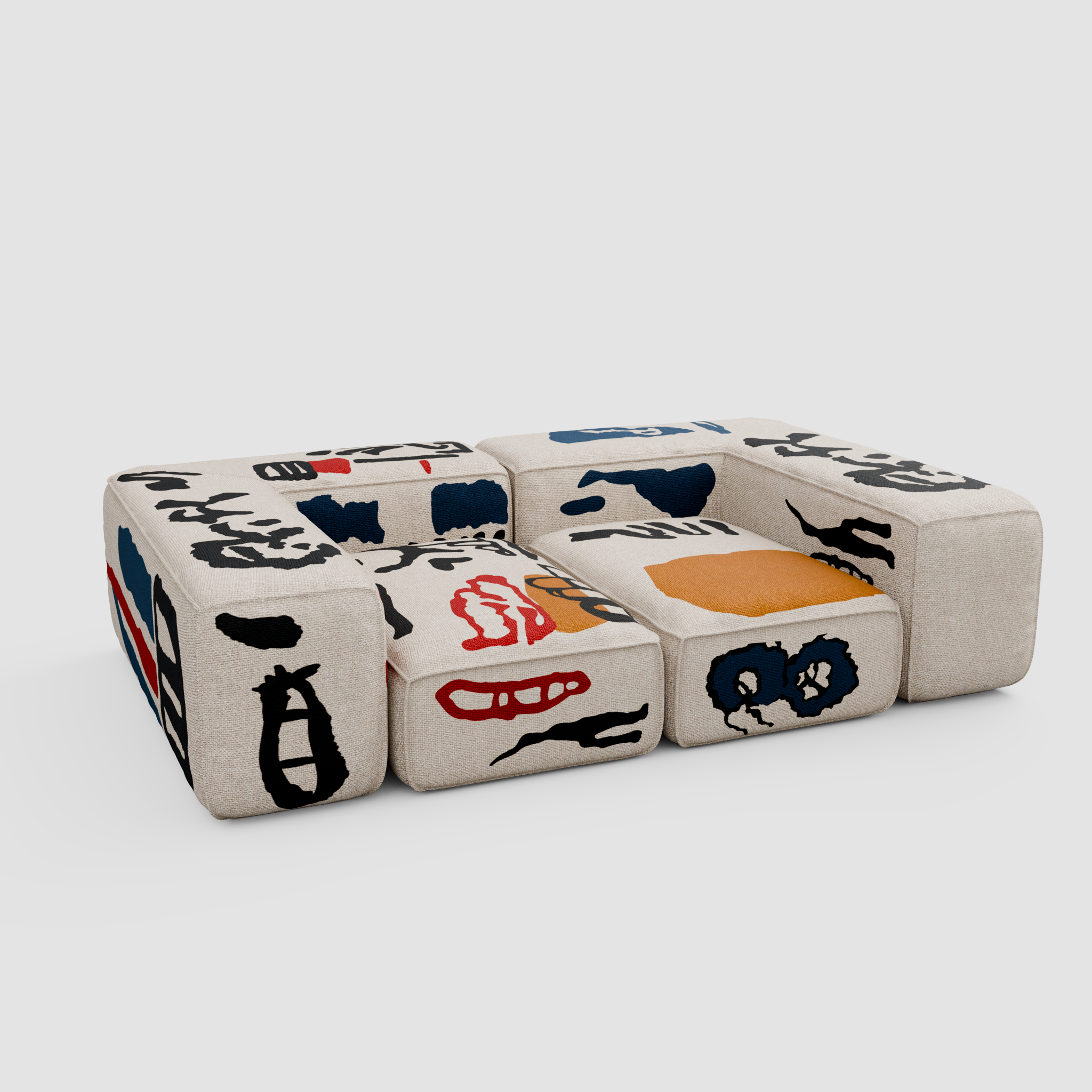 RAW CODE Sofa (Tête-à-Tête): A Dialogue of Forms