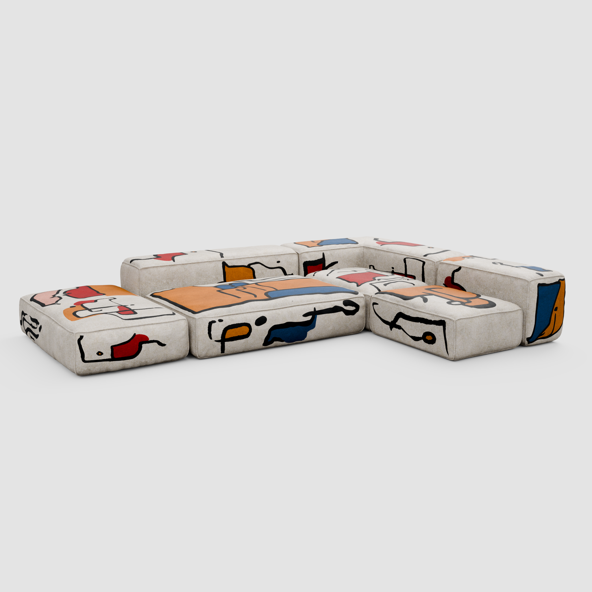 RAW JOY Modular Sofa: Architecture of the Urban Canvas