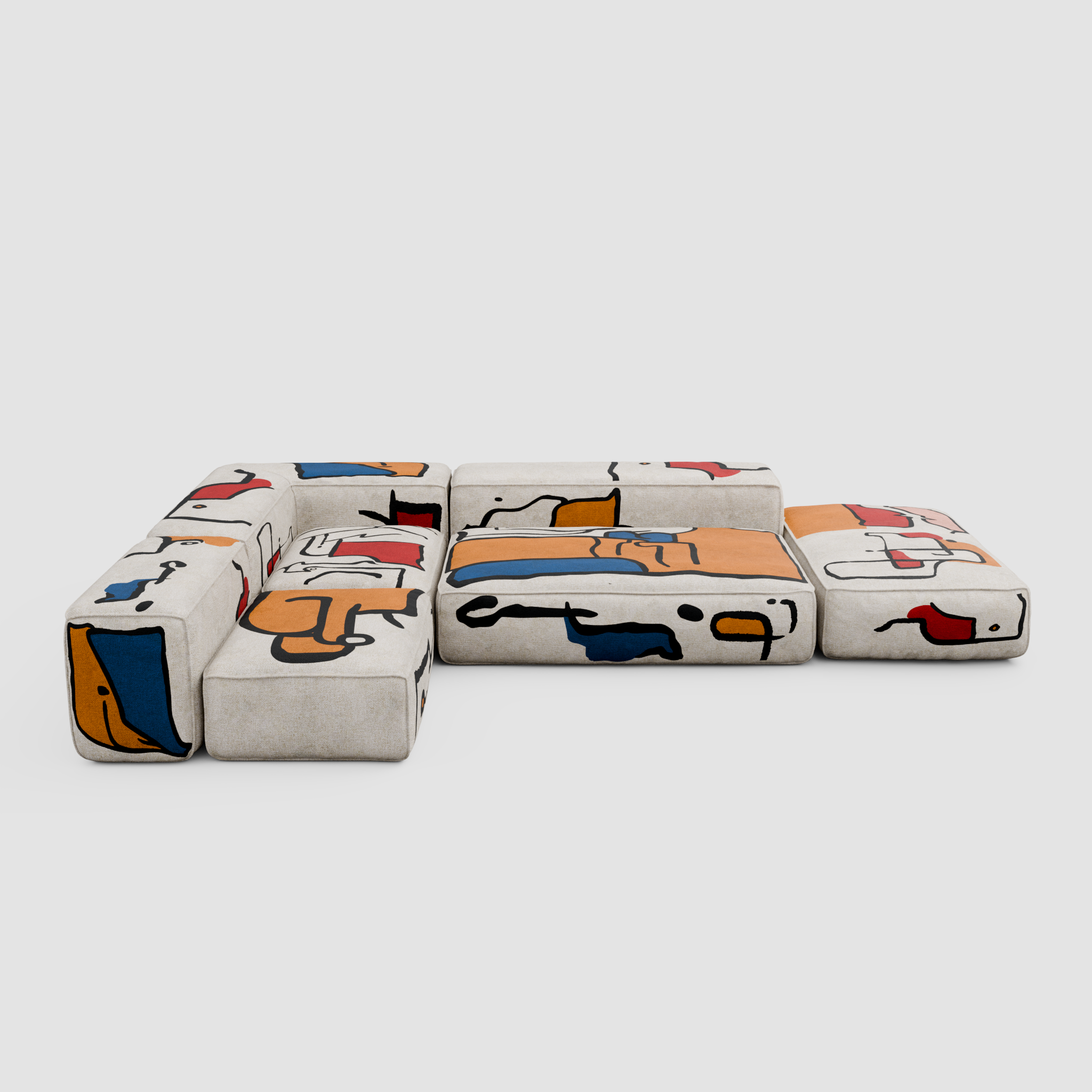 RAW JOY Modular Sofa: Architecture of the Urban Canvas