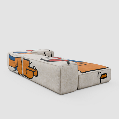 RAW JOY Chaise Sofa (Duo): Urban Relaxation for Two