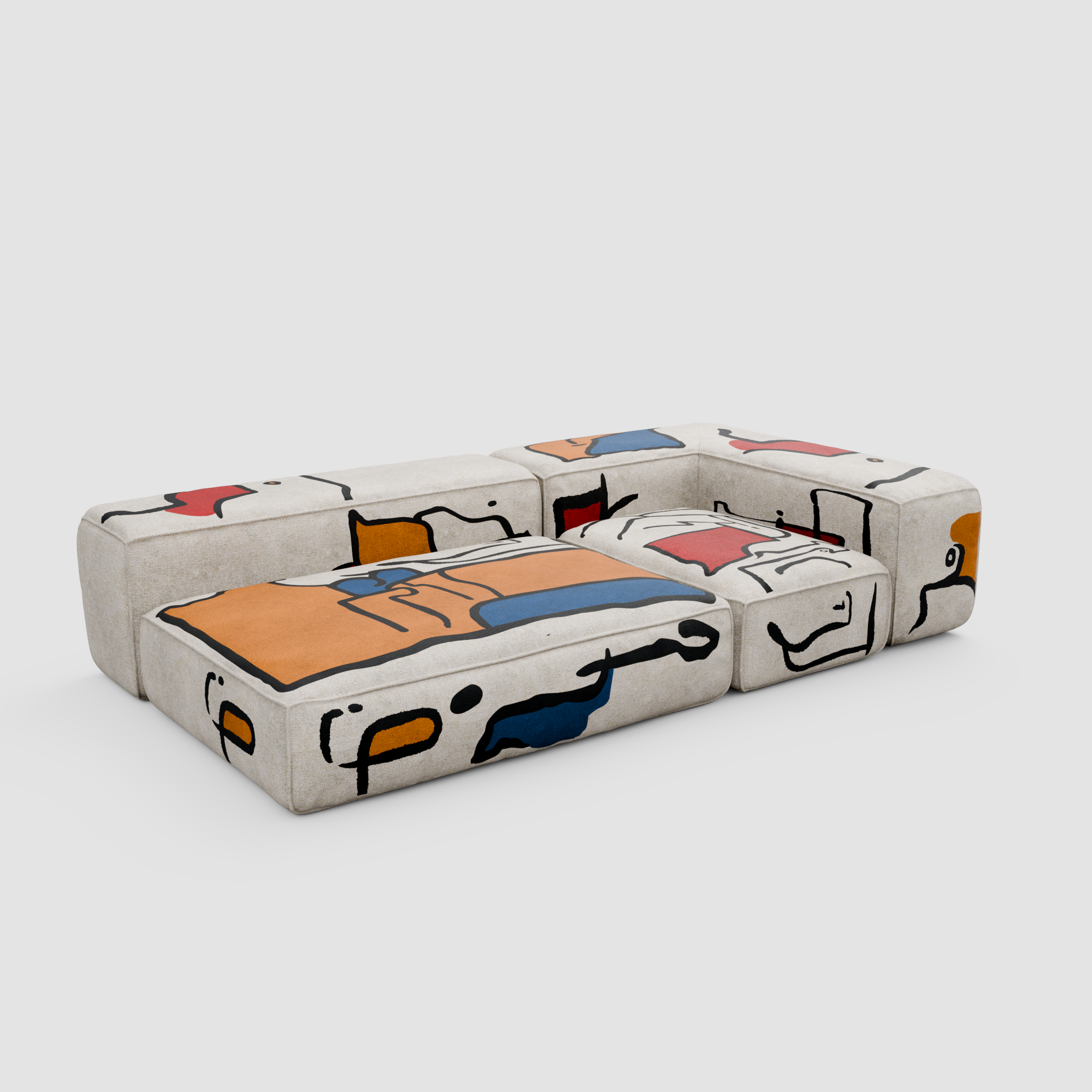 RAW JOY Chaise Sofa (Duo): Urban Relaxation for Two