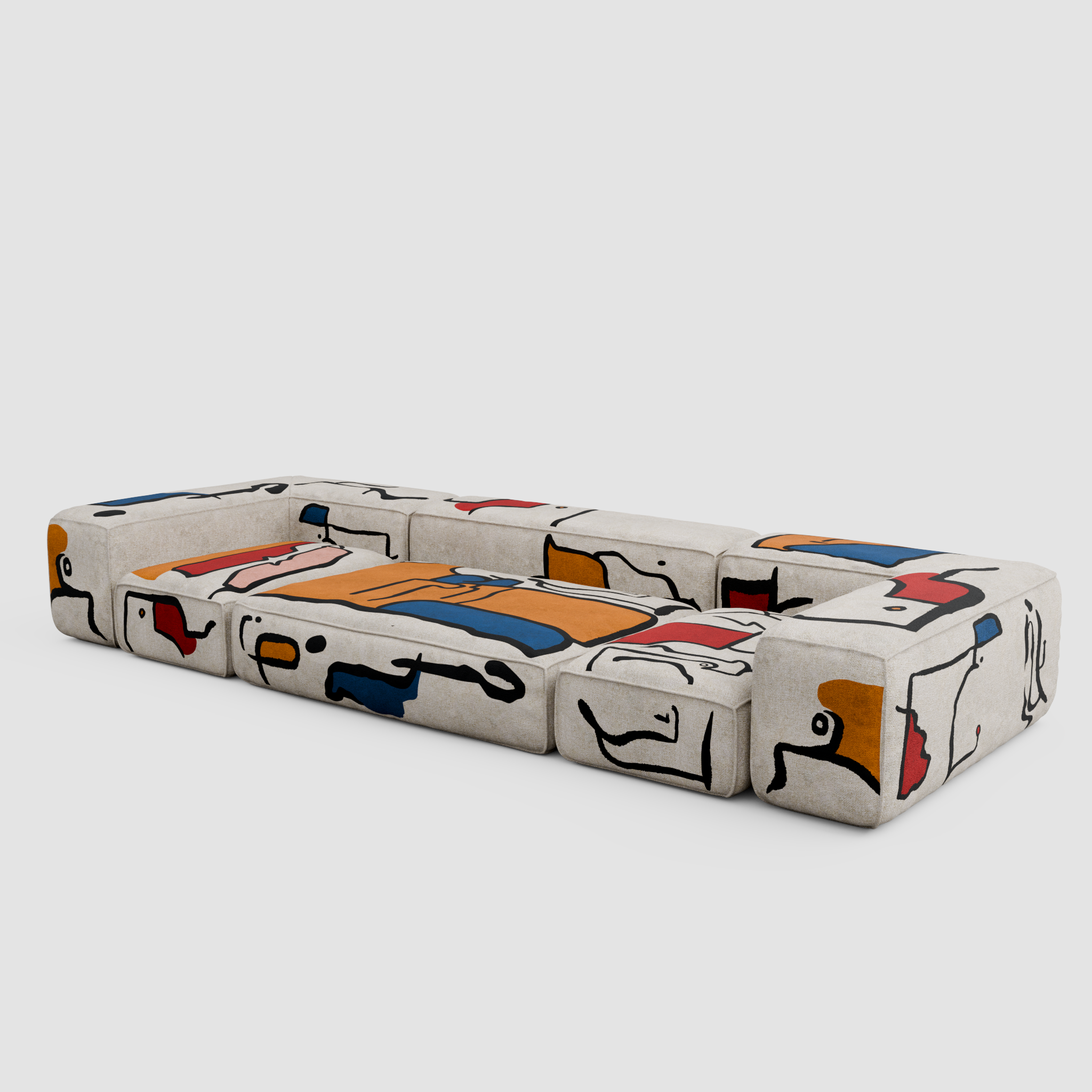 RAW JOY Linear Sofa (Trio): Urban Perspective