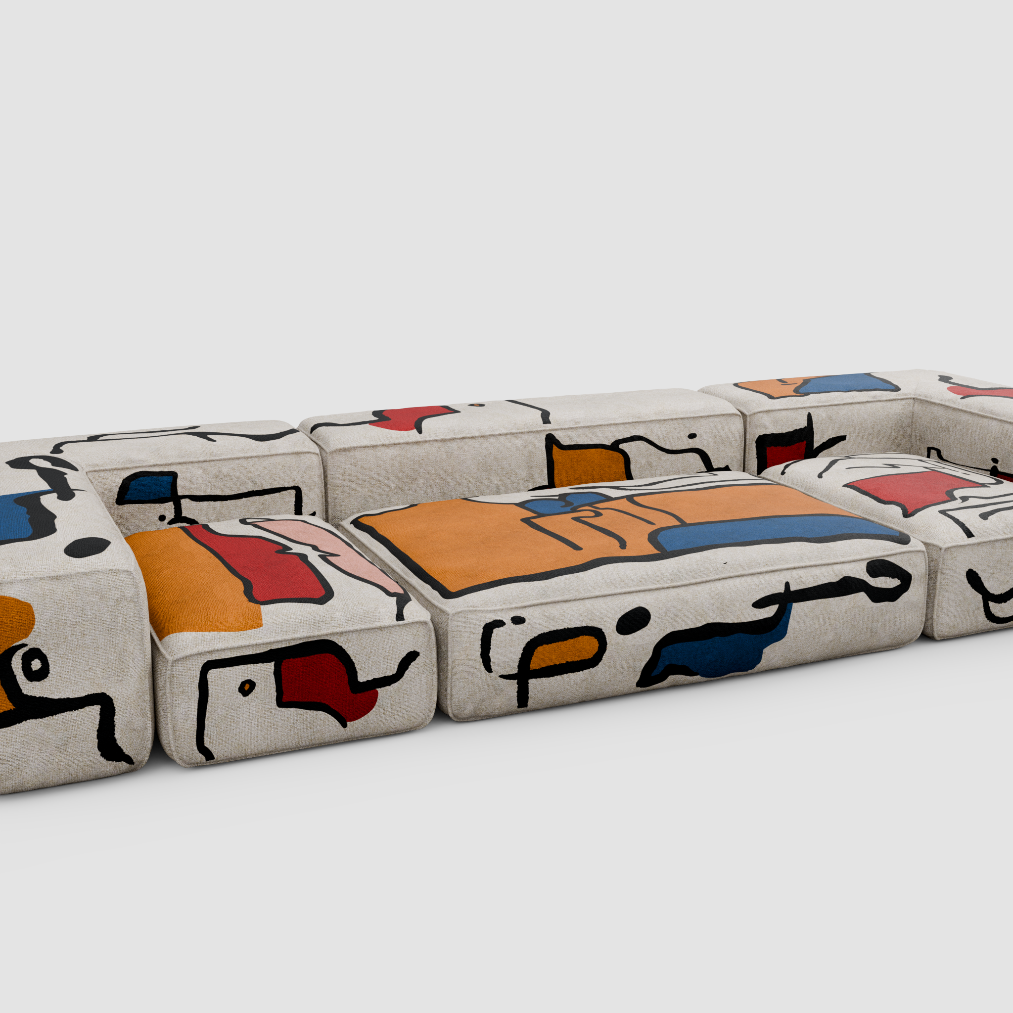 RAW JOY Linear Sofa (Trio): Urban Perspective