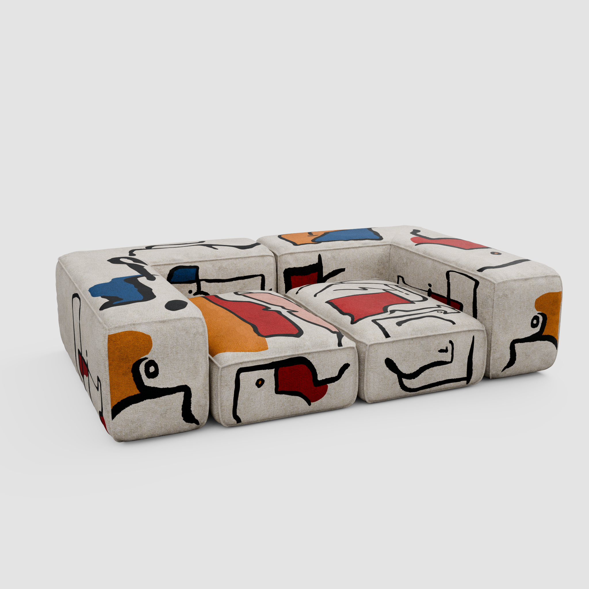 RAW JOY Sofa (Tête-à-Tête): A Dialogue of Forms
