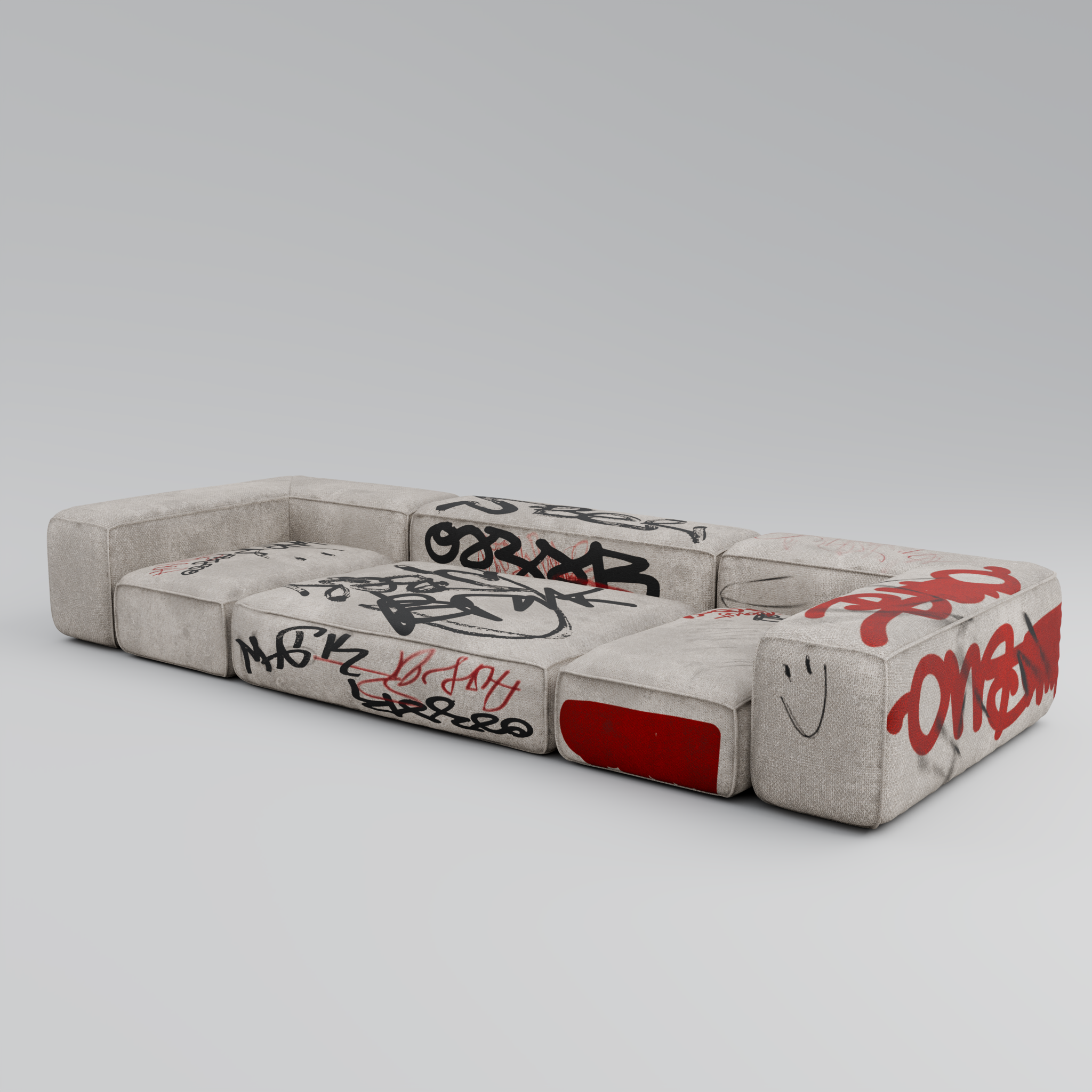 RAW Linear Sofa (Trio): Urban Perspective