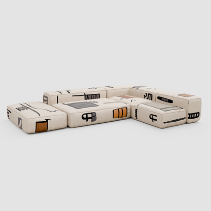 RAW SKETCH Modular Sofa: Architecture of the Urban Canvas