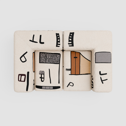 RAW SKETCH Sofa (Tête-à-Tête): A Dialogue of Forms