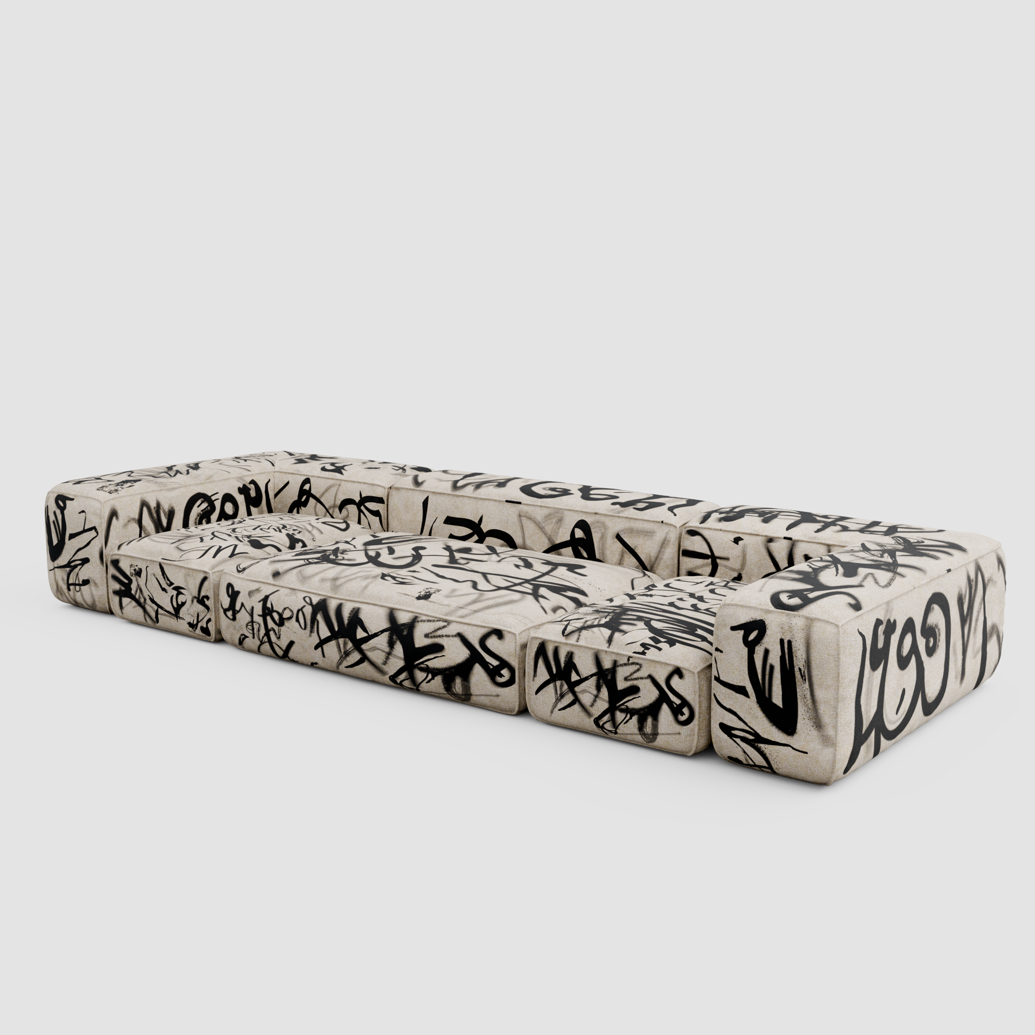RAW TAG Linear Sofa (Trio): Urban Perspective