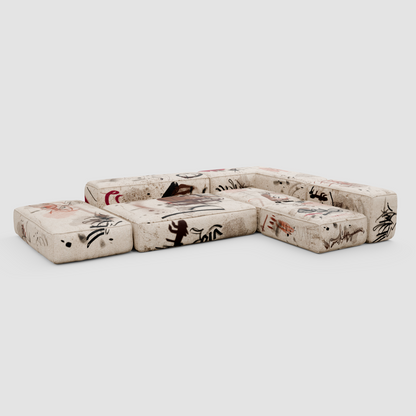RAW TRACE Modular Sofa: Architecture of the Urban Canvas