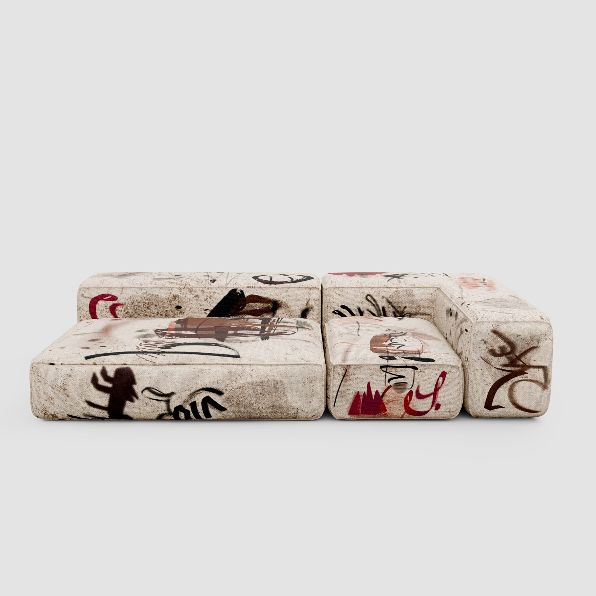 RAW TRACE Chaise Sofa (Duo): Urban Relaxation for Two