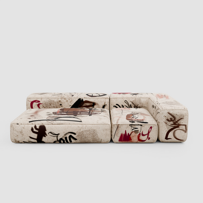 RAW TRACE Chaise Sofa (Duo): Urban Relaxation for Two