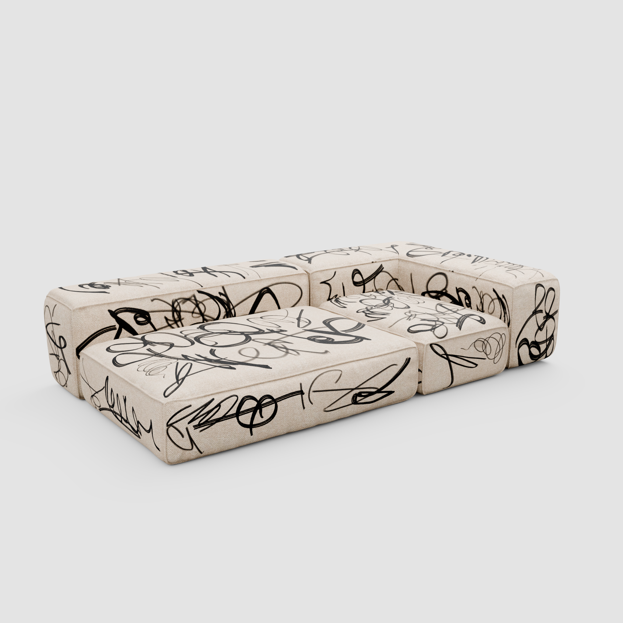 RAW VANDAL Chaise Sofa (Duo): Urban Relaxation for Two