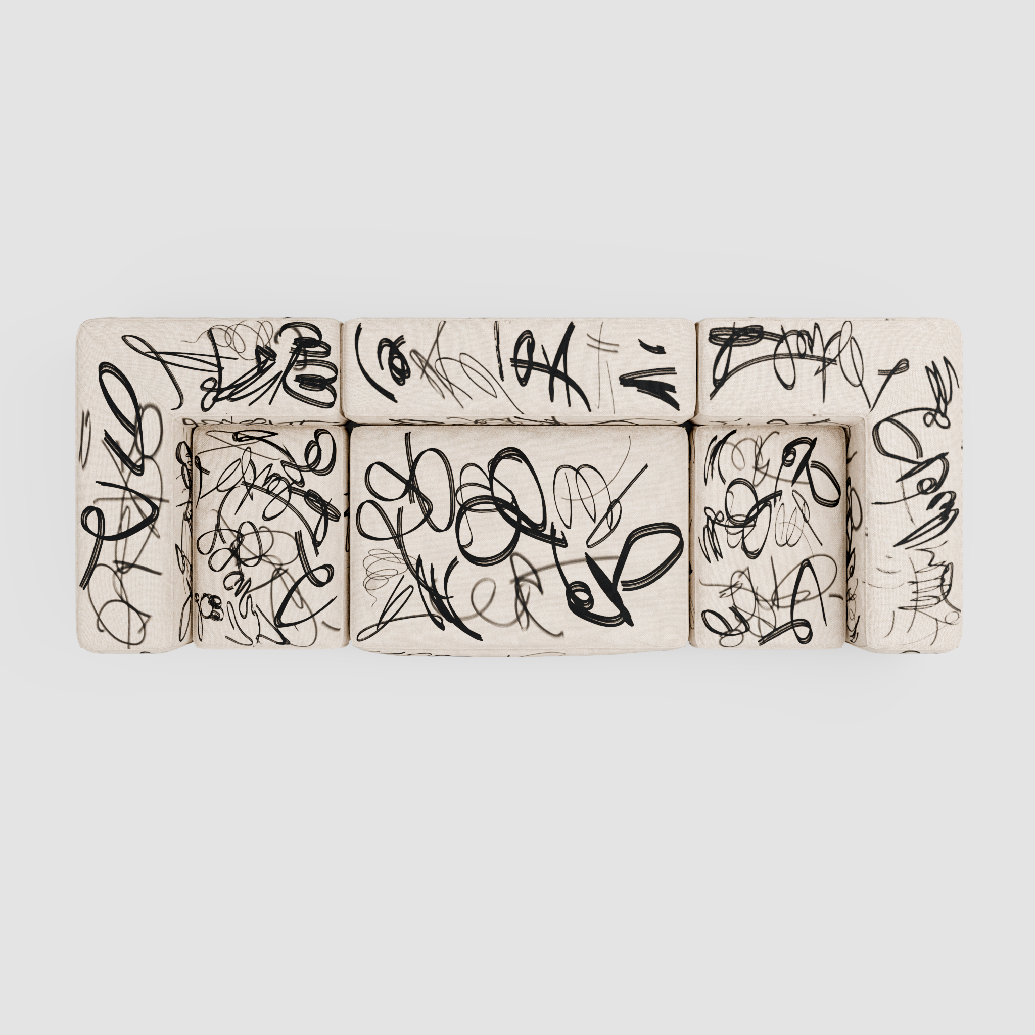 RAW VANDAL Linear Sofa (Trio): Urban Perspective