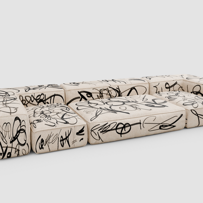 RAW VANDAL Linear Sofa (Trio): Urban Perspective