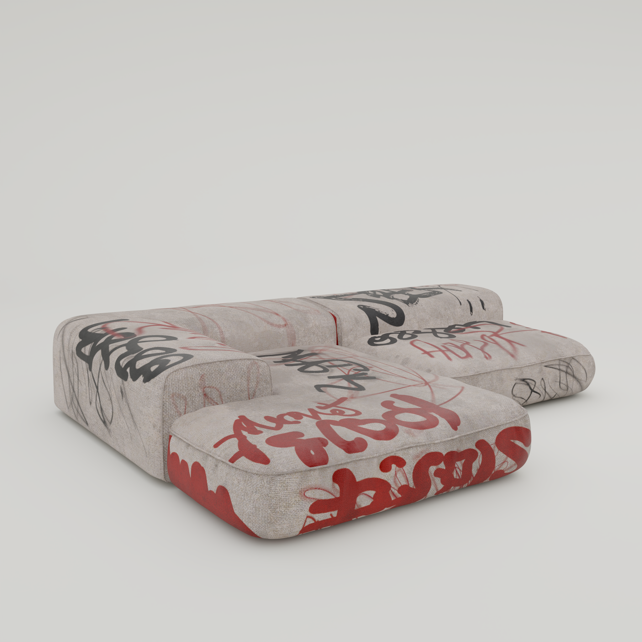 TRACE RAW Modular Sofa: Unfiltered Street Energy