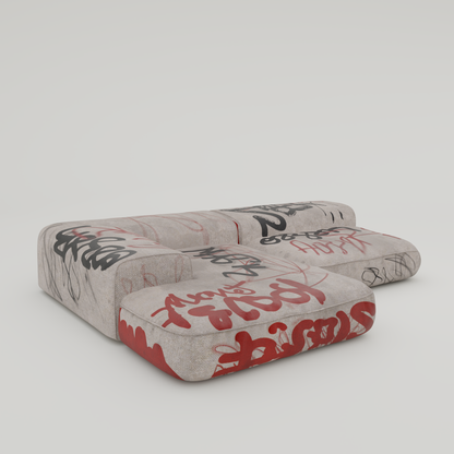 TRACE RAW Modular Sofa: Unfiltered Street Energy